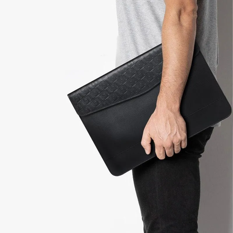 13-14 Inch Ultra-thin Magnetic Holster for Horizontal Embossed Notebook with Liner Bag