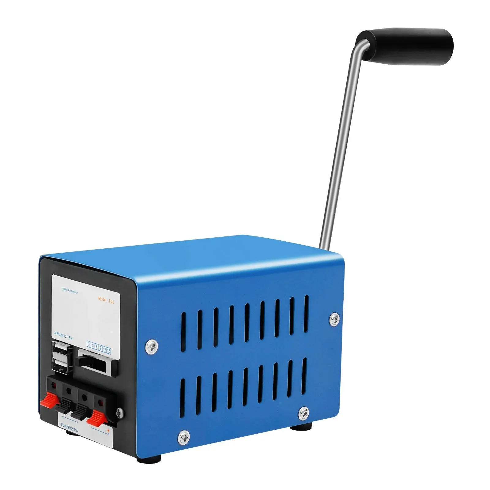 20W Emergency Electric Generator Hand Crank High Power Dynamo Charger Portable USB Charging Outdoor Camping Survival Power Bank