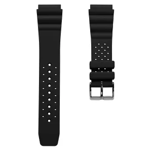 285 Italian Rubber Diver's Watch Strap - Black