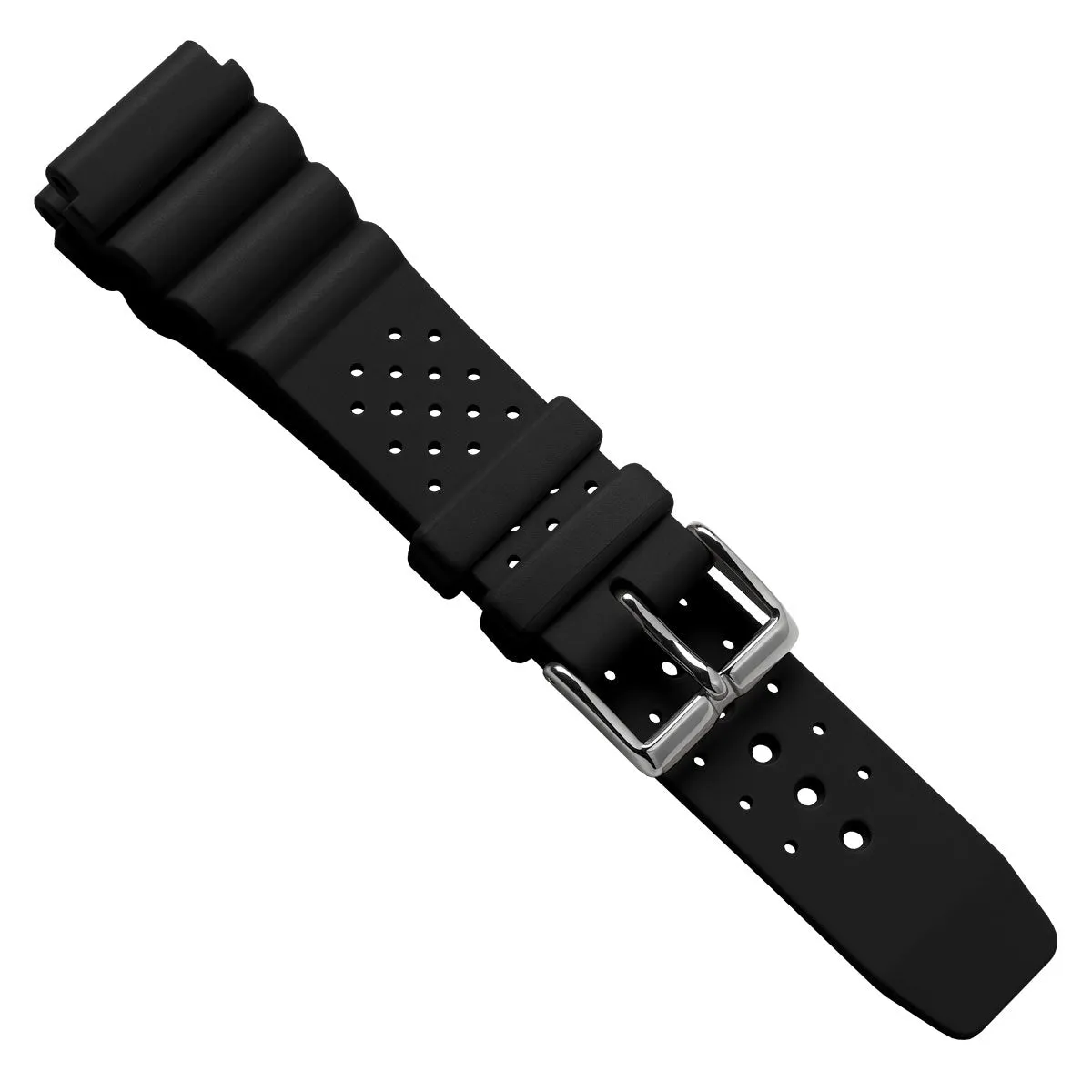 285 Italian Rubber Diver's Watch Strap - Black