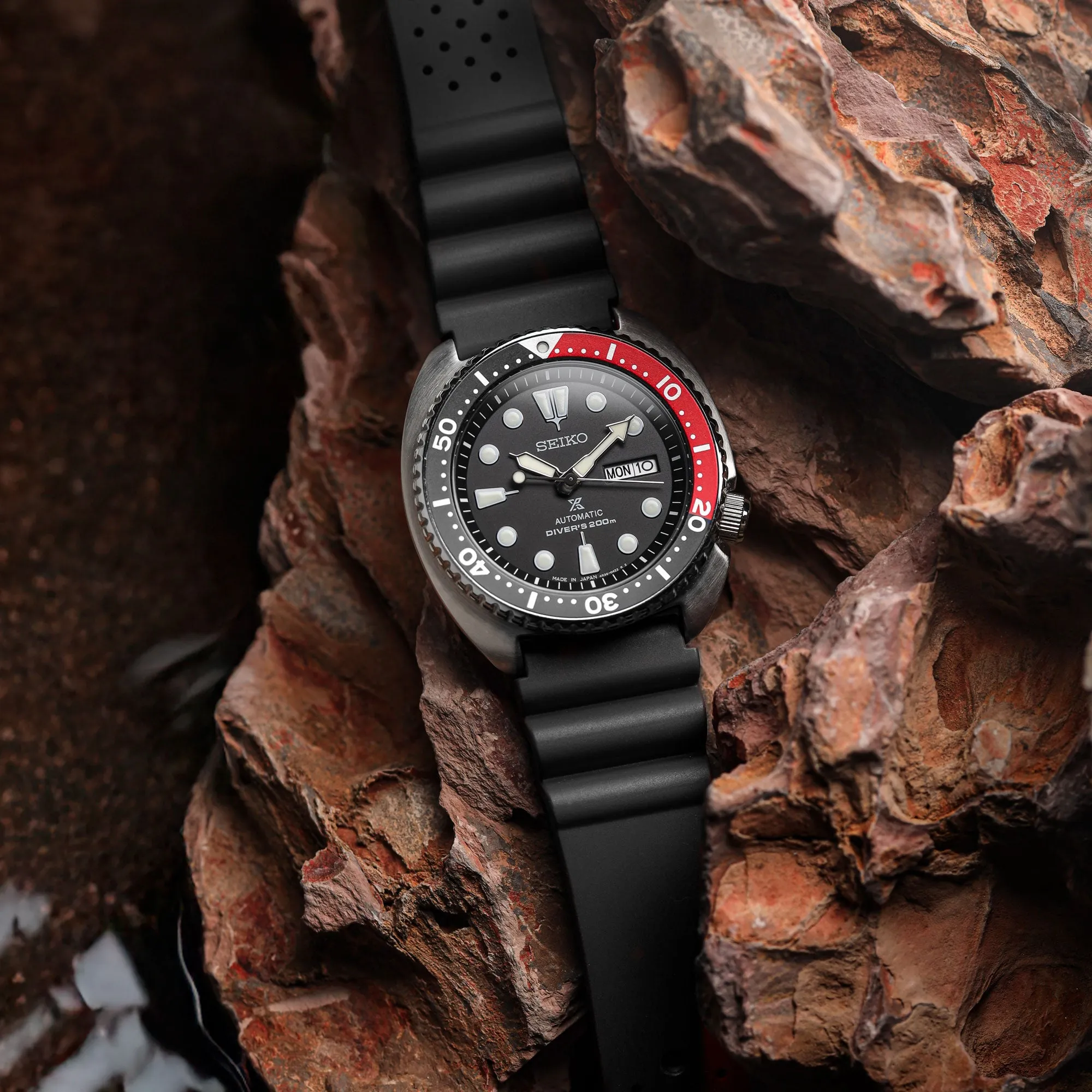 285 Italian Rubber Diver's Watch Strap - Black