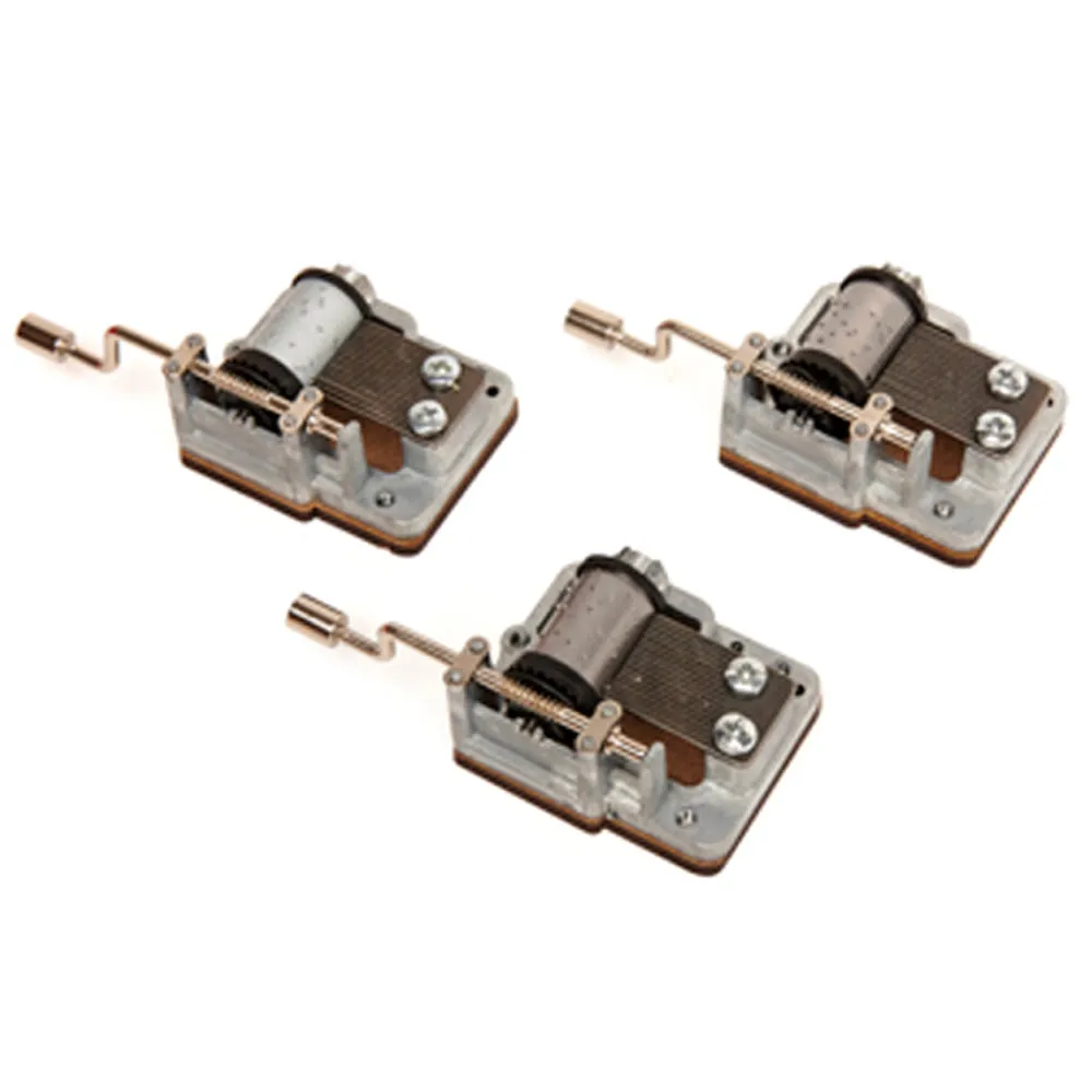 3 Pc Set Kikkerland Mechanical Crank Music Box Love Song Melody Vintage Gift