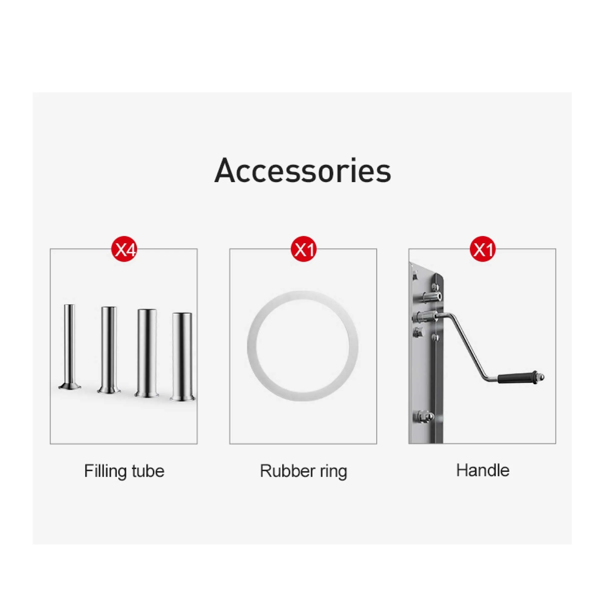 5L Manual Horizontal Sausage Filler | Stainless Steel Stuffer Meat Press Machine