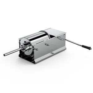 5L Manual Horizontal Sausage Filler | Stainless Steel Stuffer Meat Press Machine