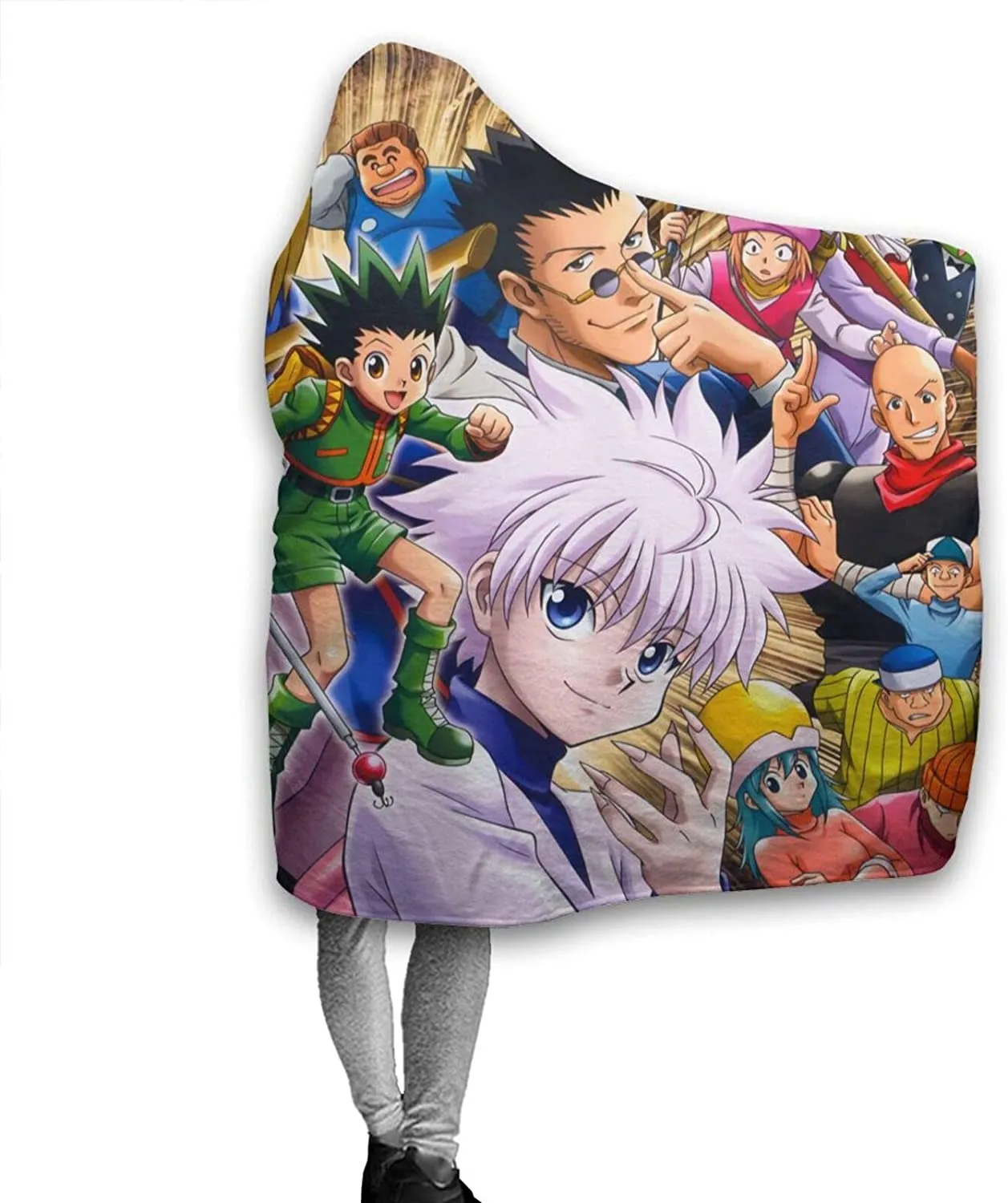 Anime Anti-Pilling Stylish Hooded Blanket - HunterHunter Flannel Blankets
