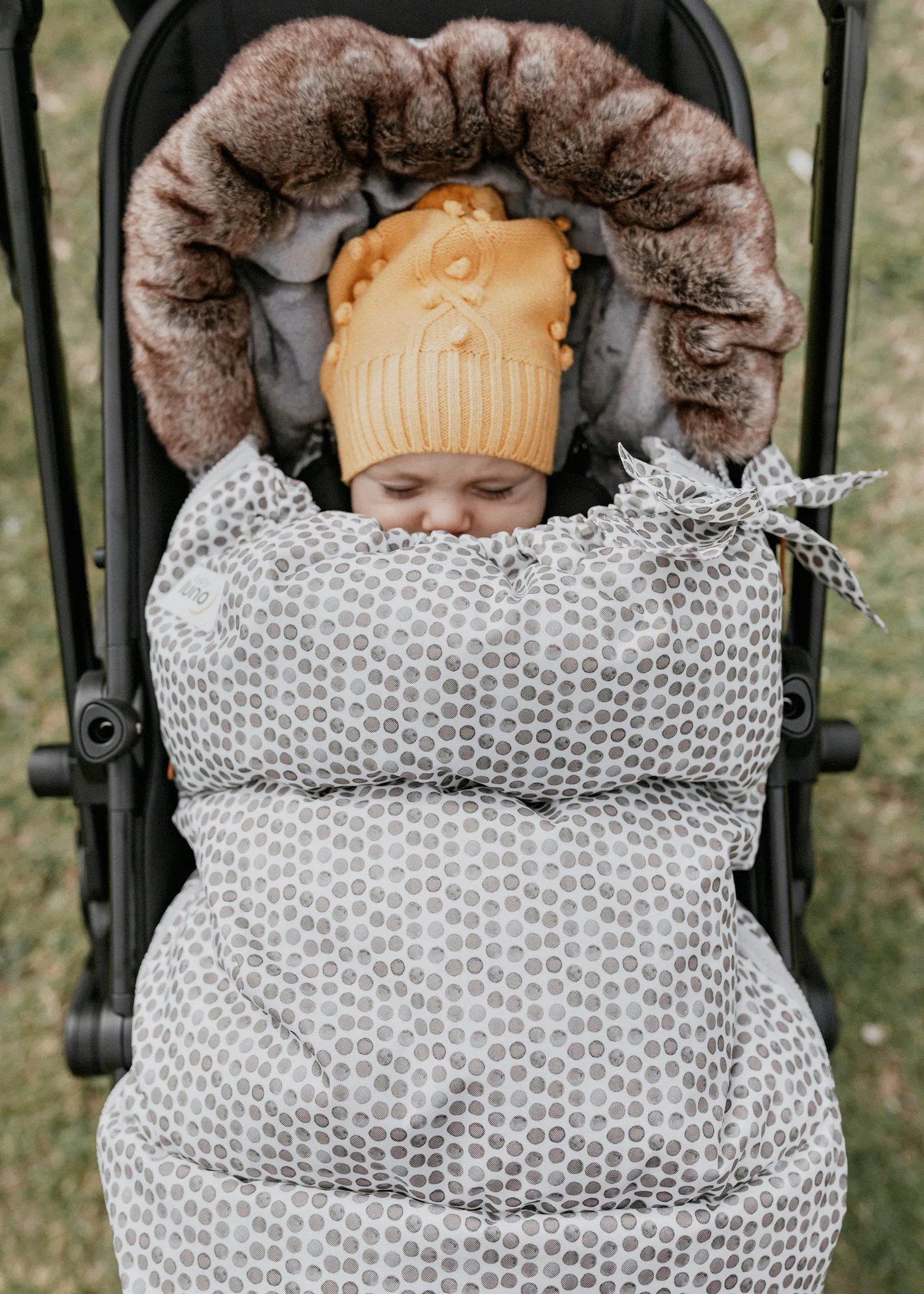 baby luno Nordic Footmuff Pram Liner - Raindrops