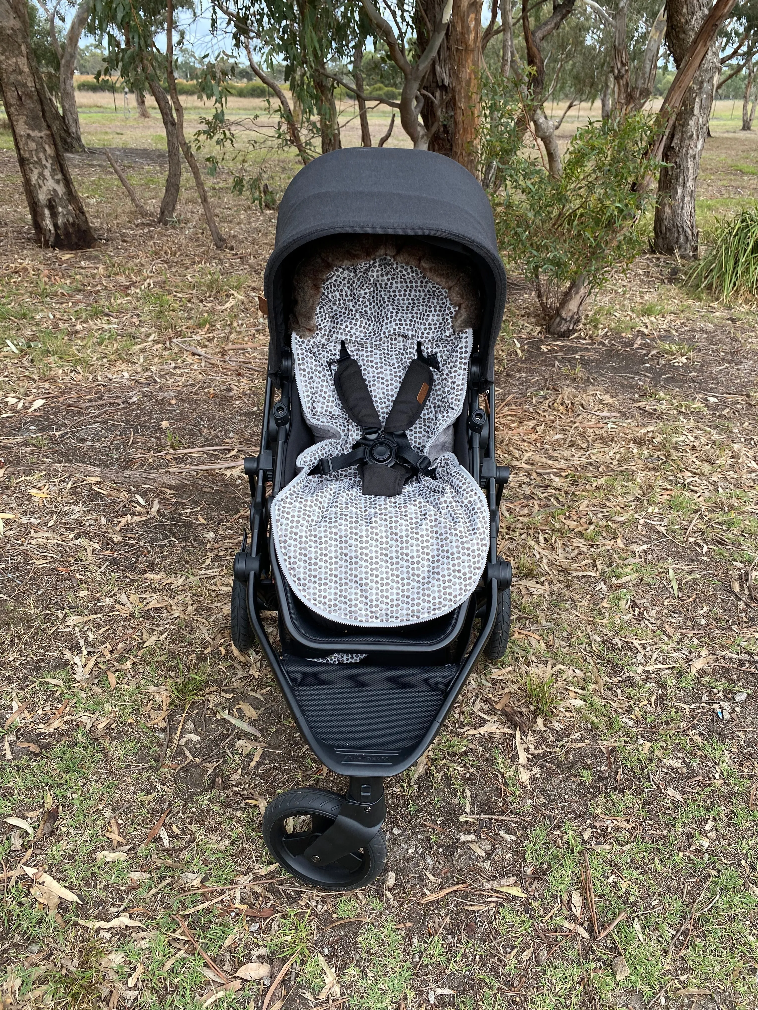 baby luno Nordic Footmuff Pram Liner - Raindrops
