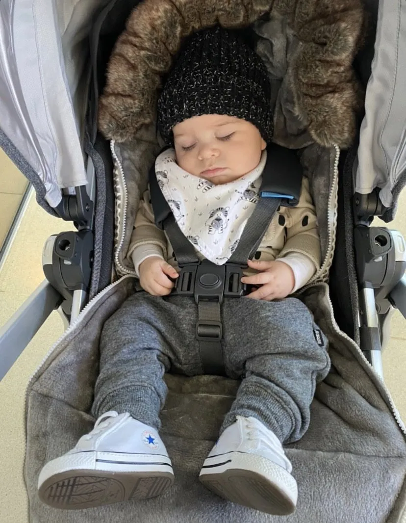 baby luno Nordic Footmuff Pram Liner - Raindrops