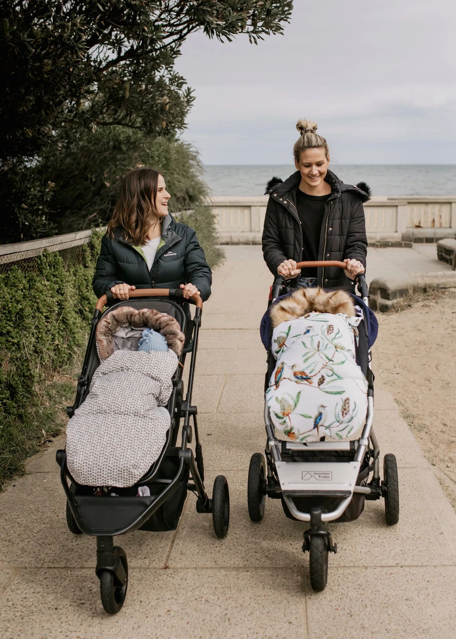 baby luno Nordic Footmuff Pram Liner - Raindrops
