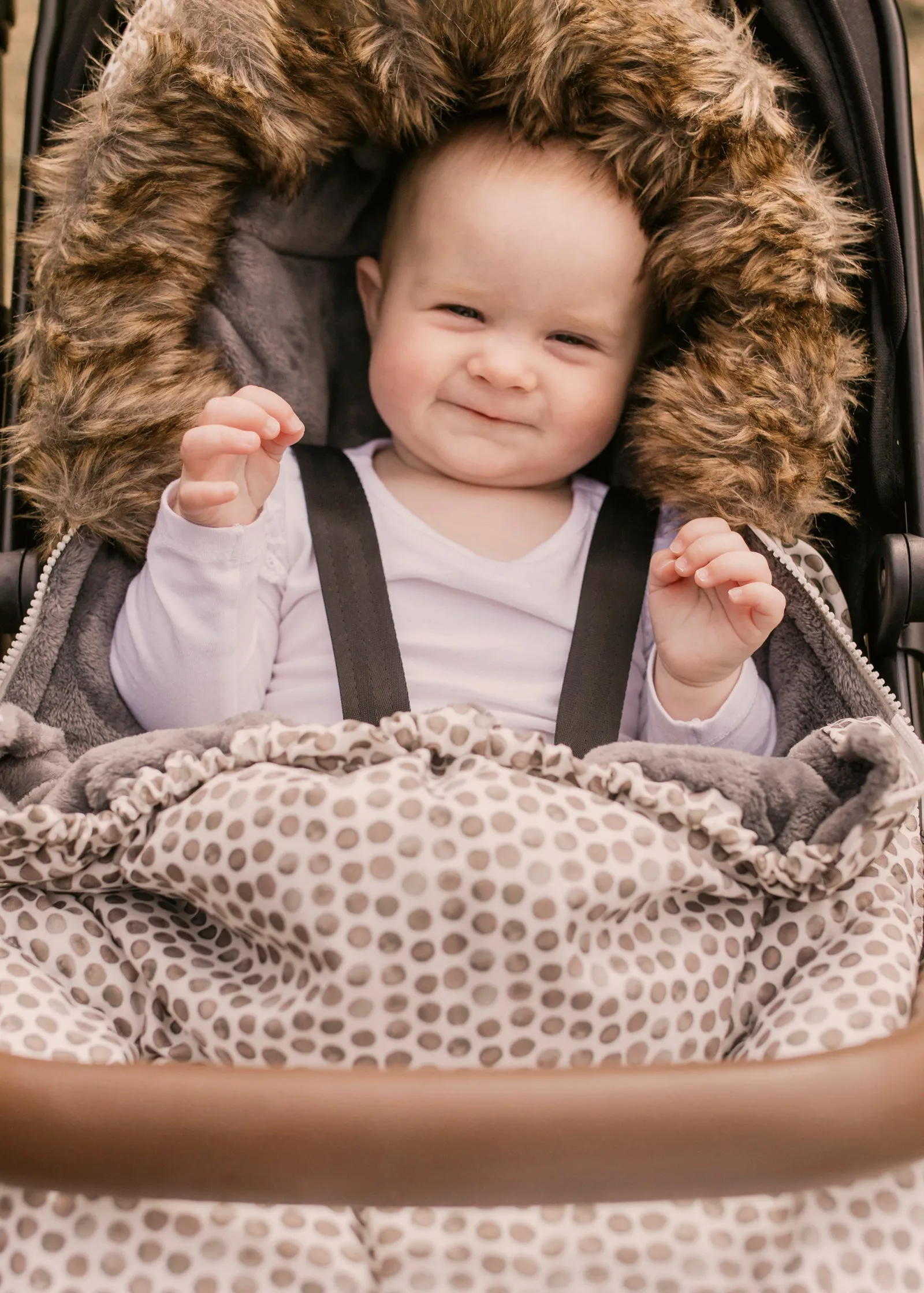 baby luno Nordic Footmuff Pram Liner - Raindrops