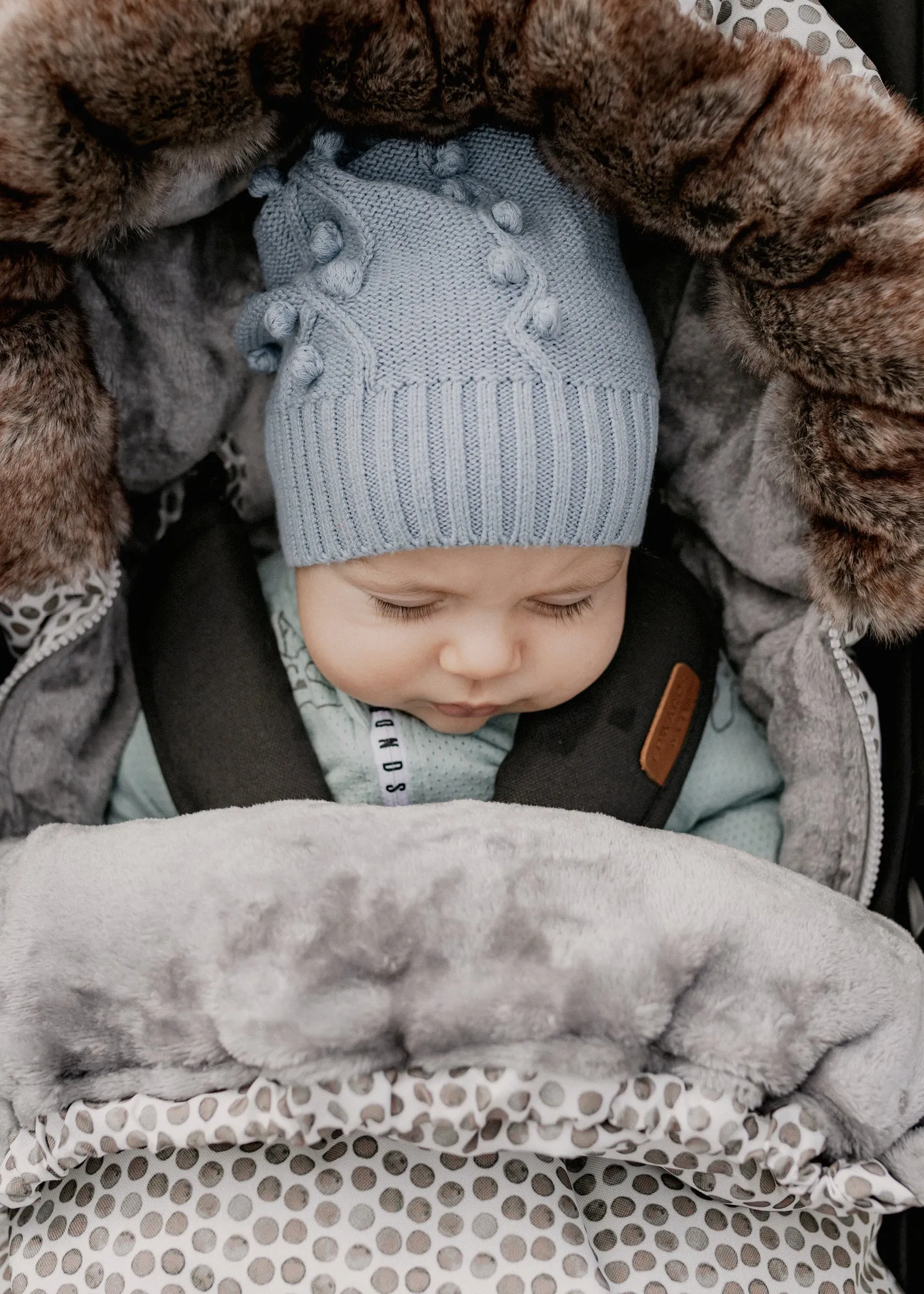 baby luno Nordic Footmuff Pram Liner - Raindrops