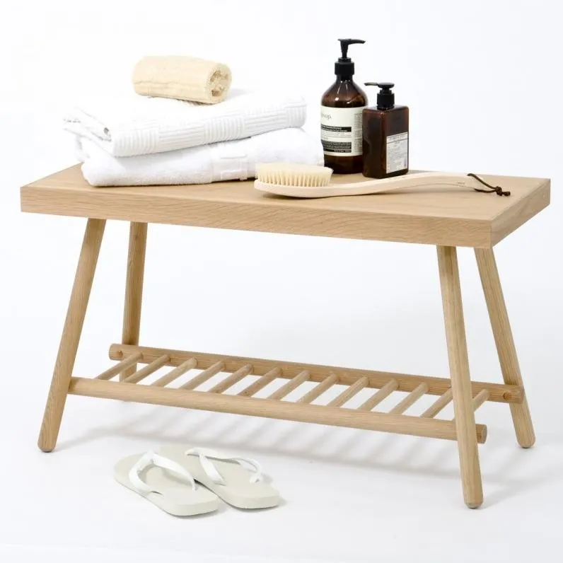 Bench 75 Seat with Storage - Natural Oak