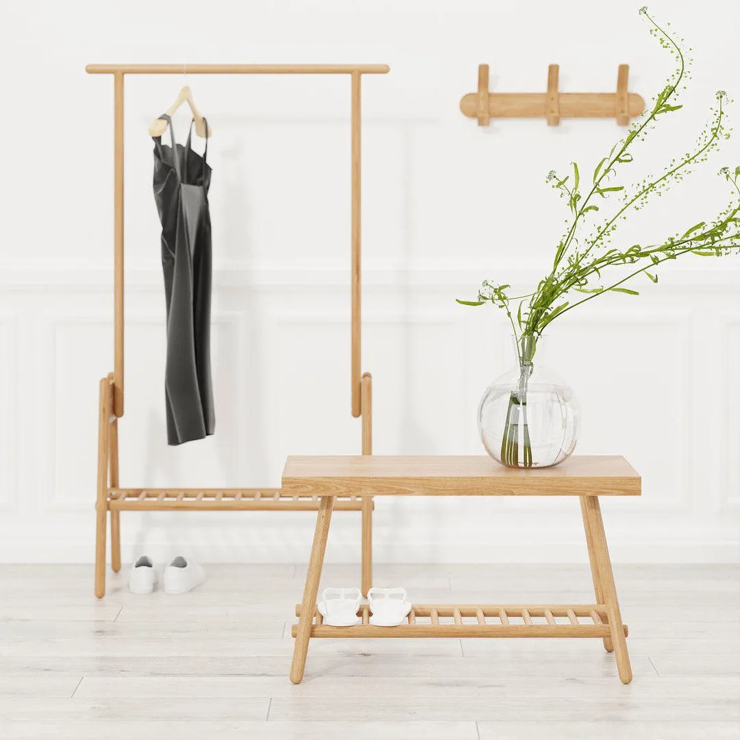 Bench 75 Seat with Storage - Natural Oak