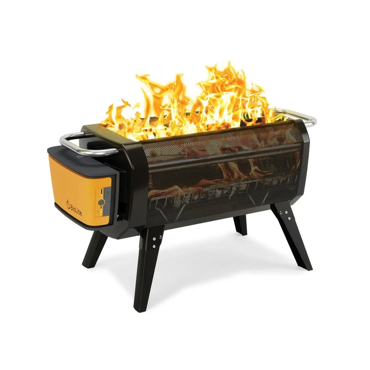 BioLite, FirePit , Smokeless Outdoor Wood and Charcoal Burning Fire Pit with Bluetooth and Rechargeable