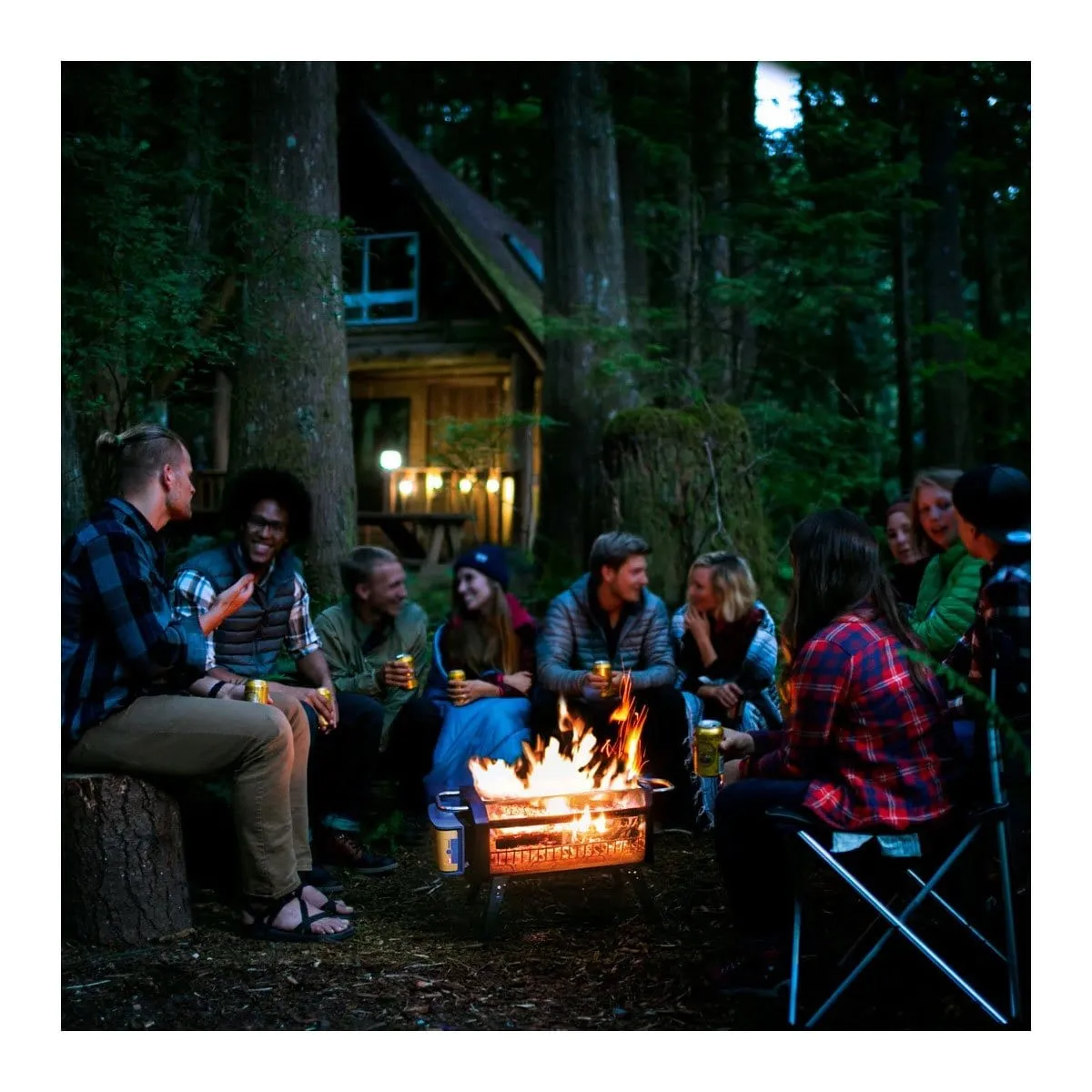 BioLite, FirePit , Smokeless Outdoor Wood and Charcoal Burning Fire Pit with Bluetooth and Rechargeable