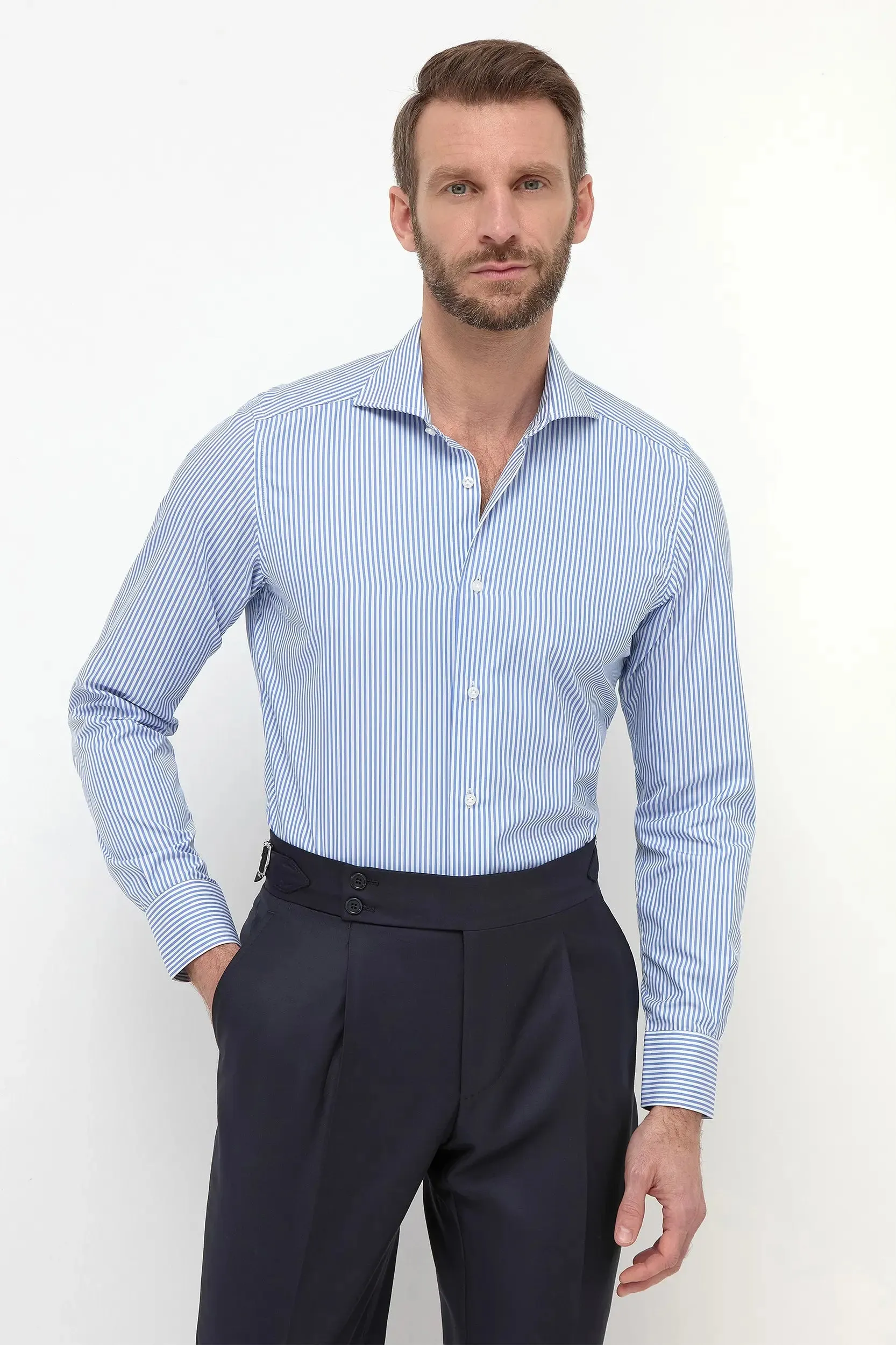 Blue Striped Shirt - Made in Italy