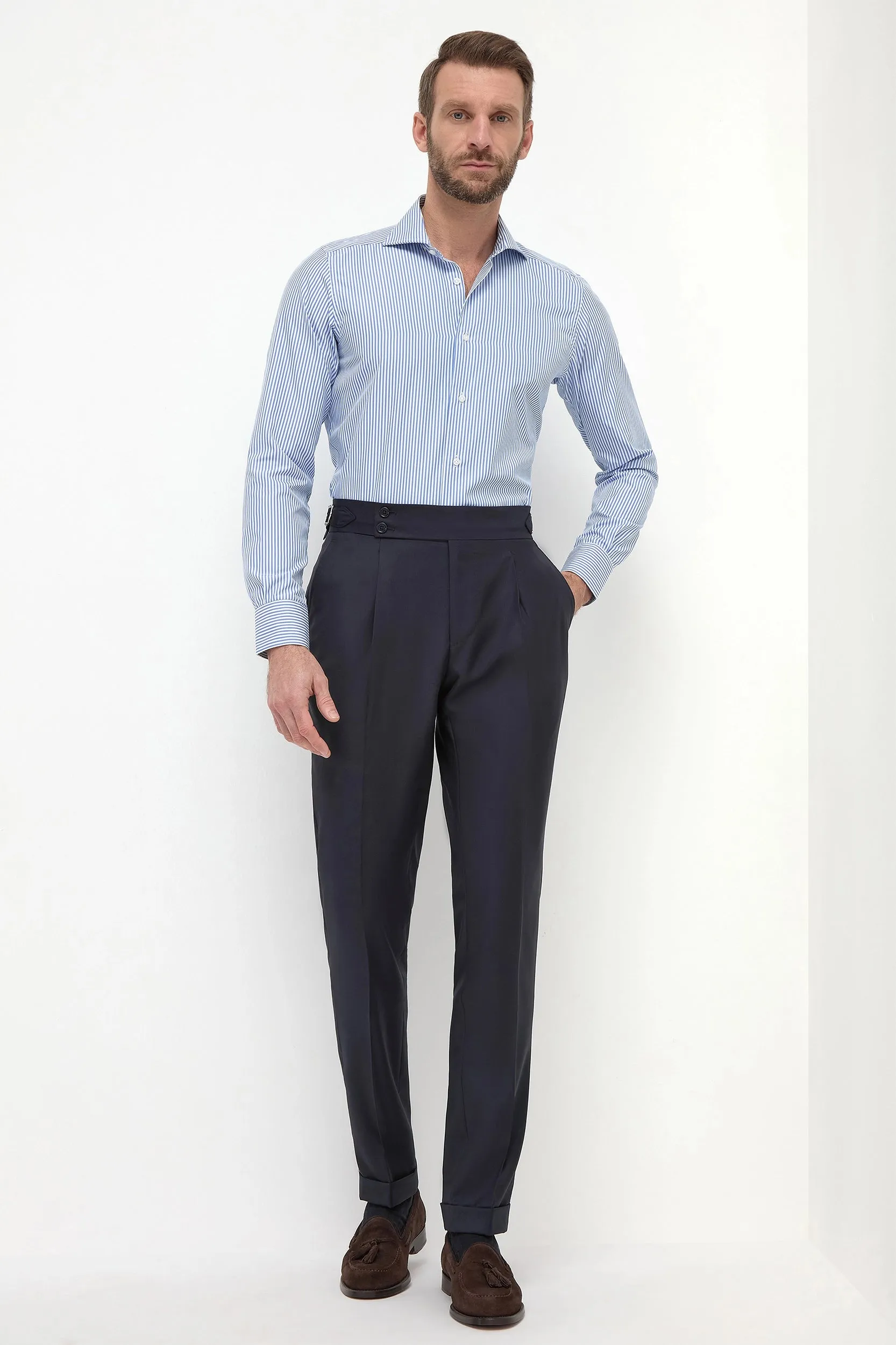 Blue Striped Shirt - Made in Italy