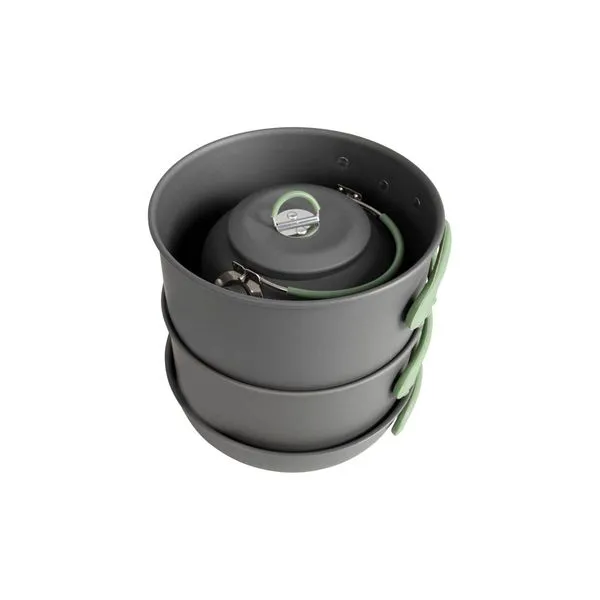 Bo-Camp Cookware Set Explorer 4 Pieces with Tea Kettle Aluminium