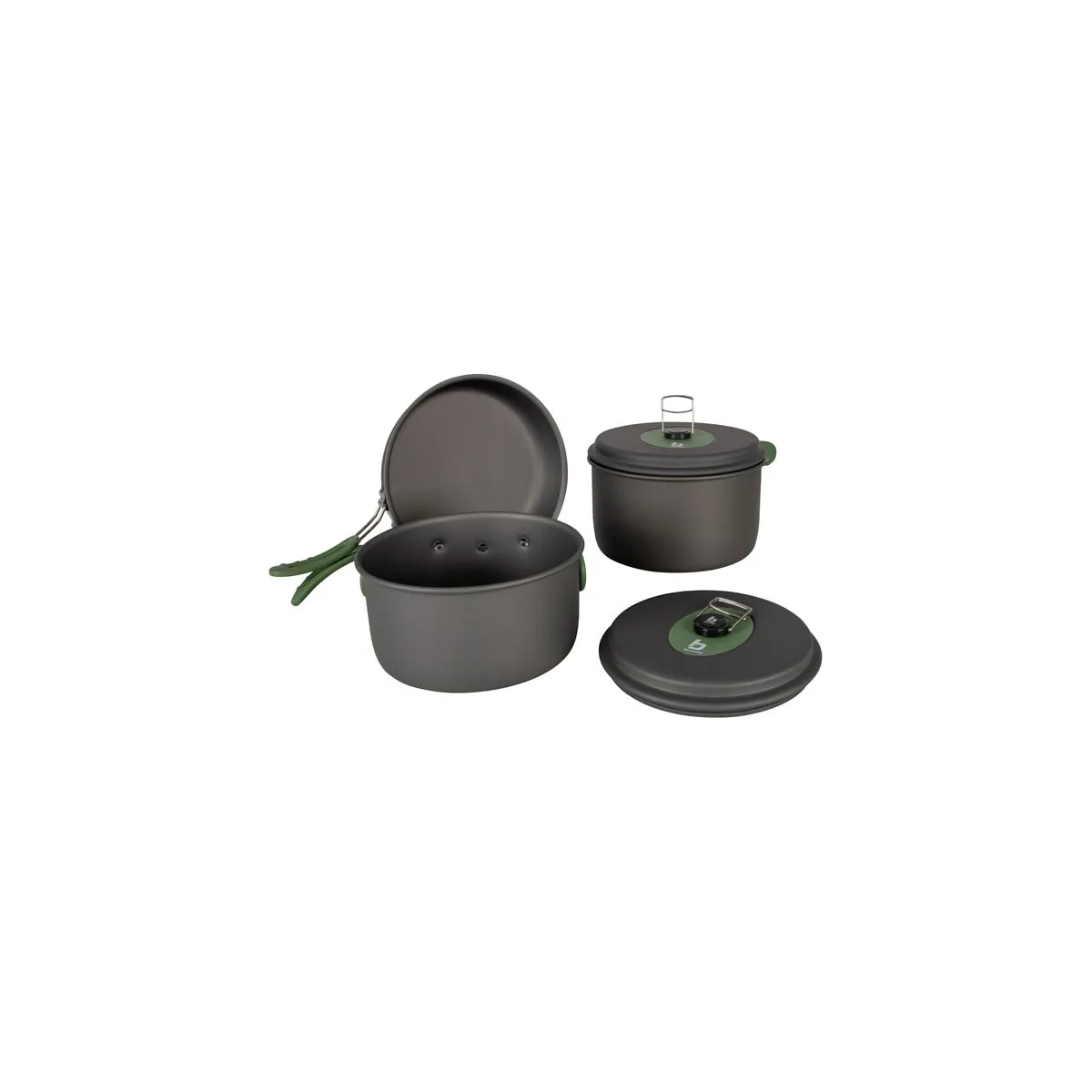 Bo-Camp Cookware Set Explorer Hard Anodised Aluminium (3 Pieces)
