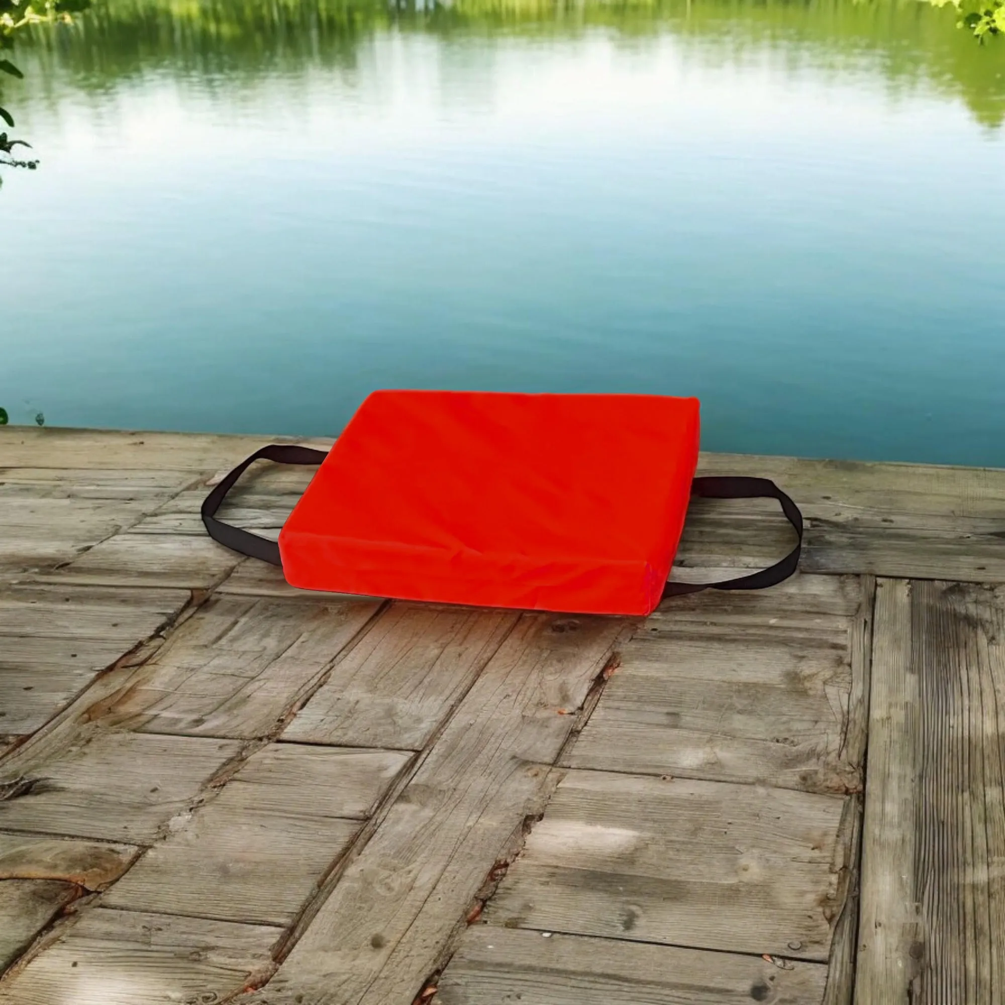 Bradley Type IV Boat Cushion USCG Approved Throwable Flotation Device; Coast Guard approved throw preserver with foam cushion; throwable boat cushion safety device
