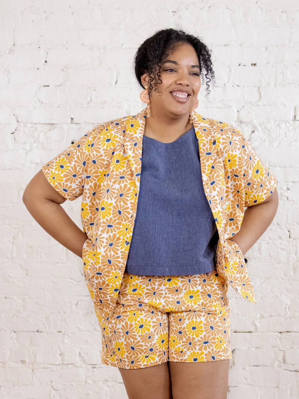 Camp Plus Size Shirt - Sunny Floral