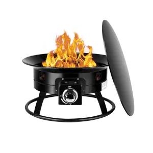 Camplux Outdoor Portable Propane Gas Fire Pit - Auto-Ignition
