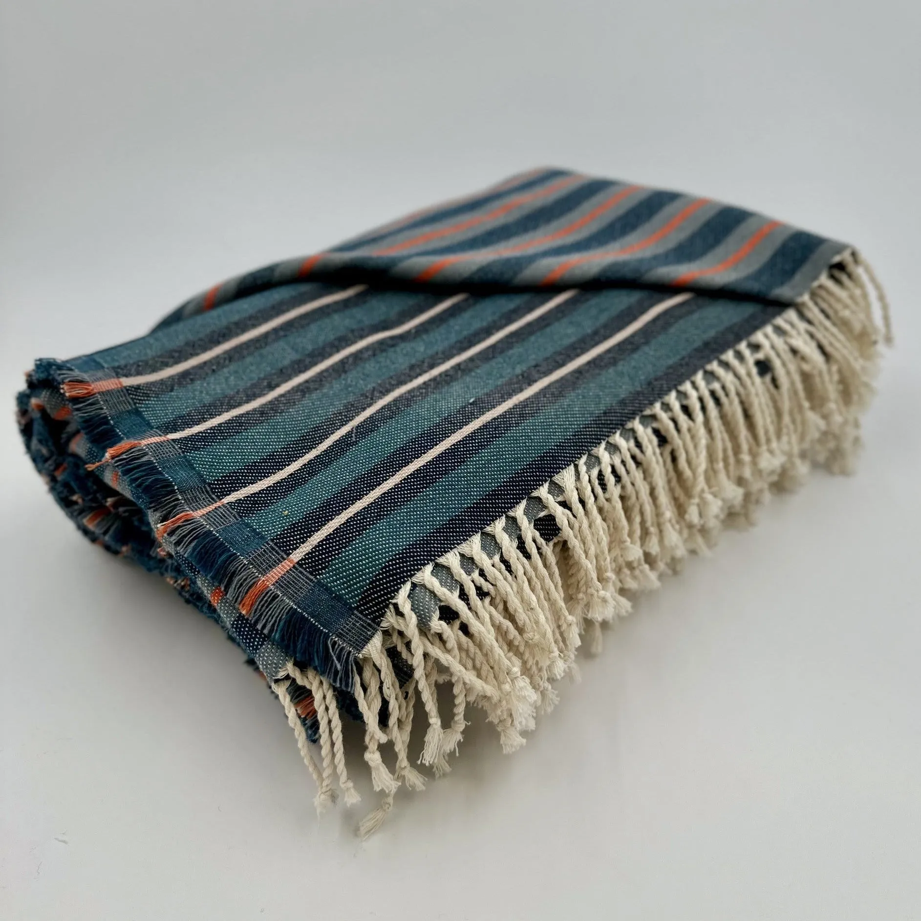 Colorful Picnic Throw Blankets 58" X 70"  3.5" Twisted Tassels
