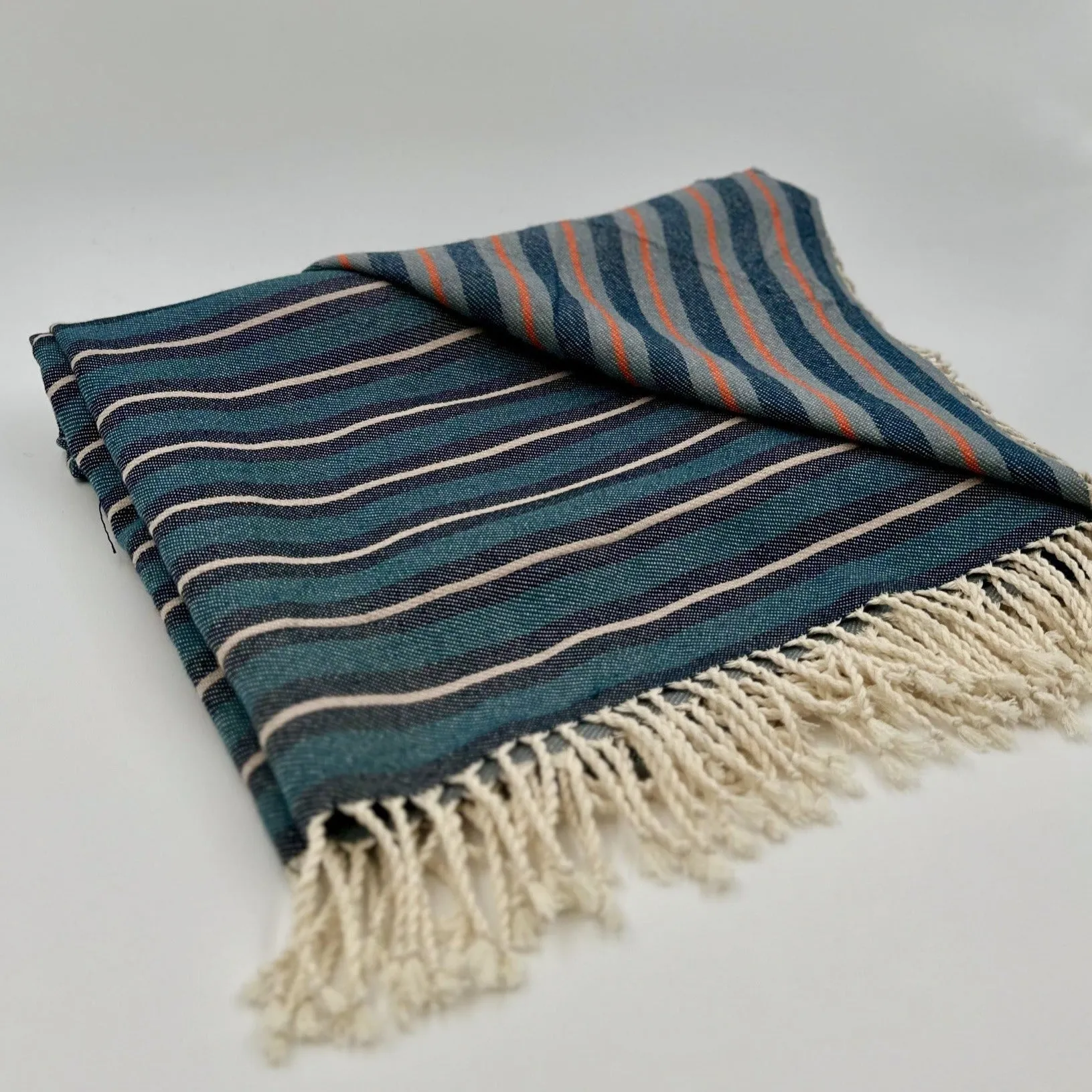Colorful Picnic Throw Blankets 58" X 70"  3.5" Twisted Tassels