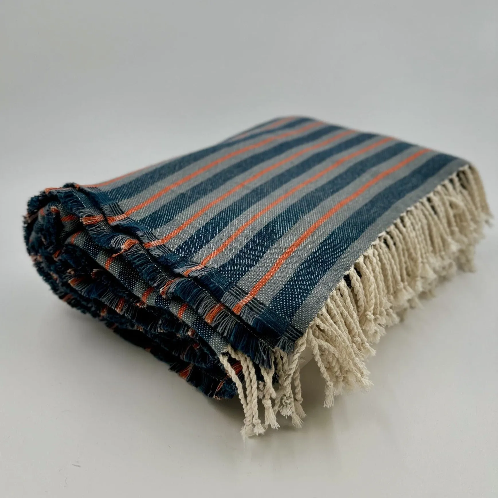 Colorful Picnic Throw Blankets 58" X 70"  3.5" Twisted Tassels