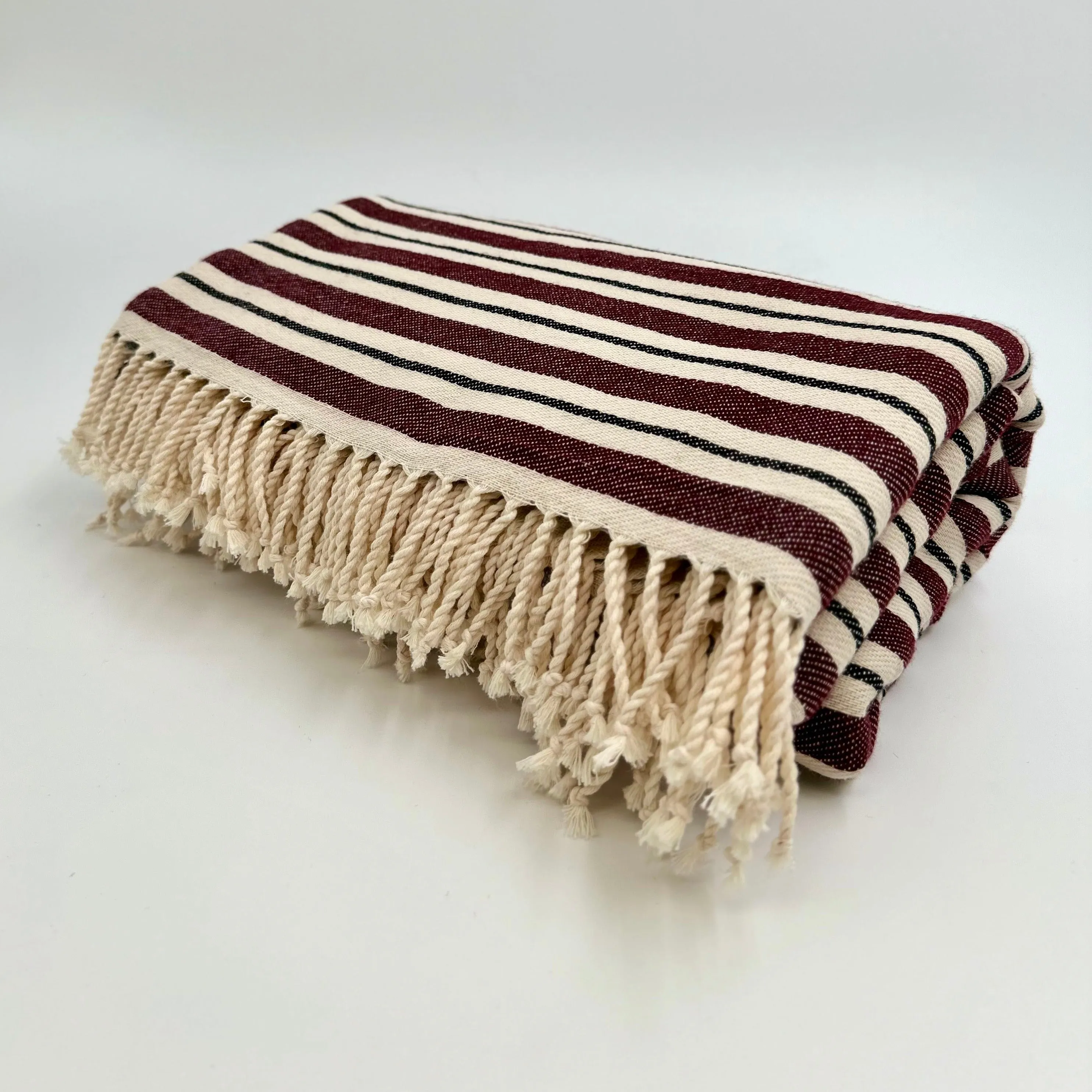 Colorful Picnic Throw Blankets 58" X 70"  3.5" Twisted Tassels