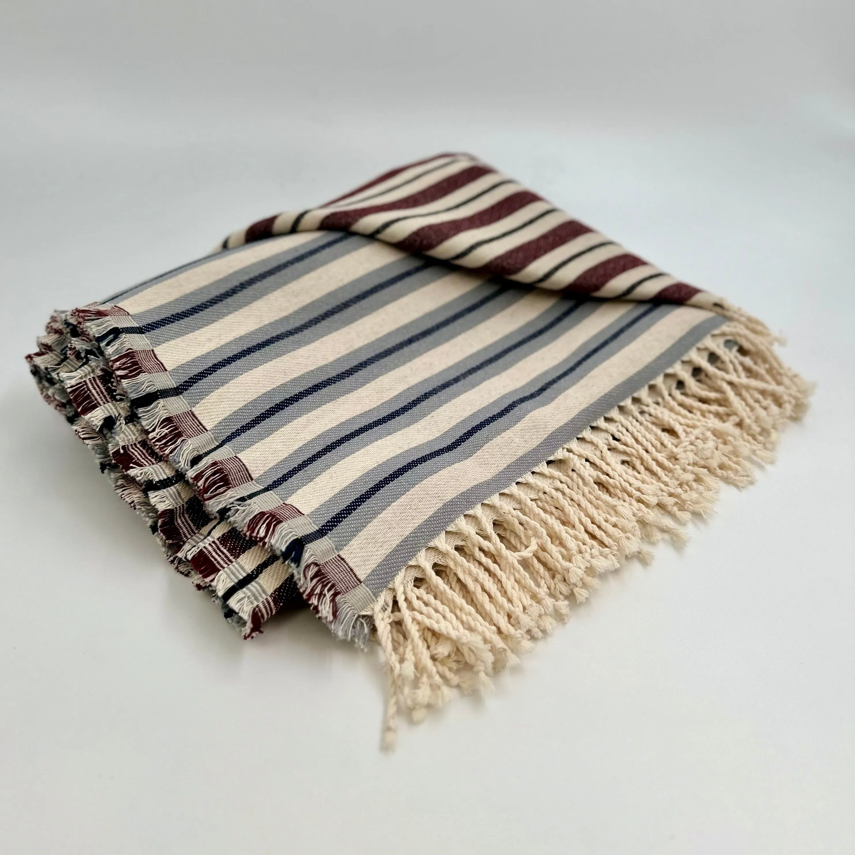 Colorful Picnic Throw Blankets 58" X 70"  3.5" Twisted Tassels