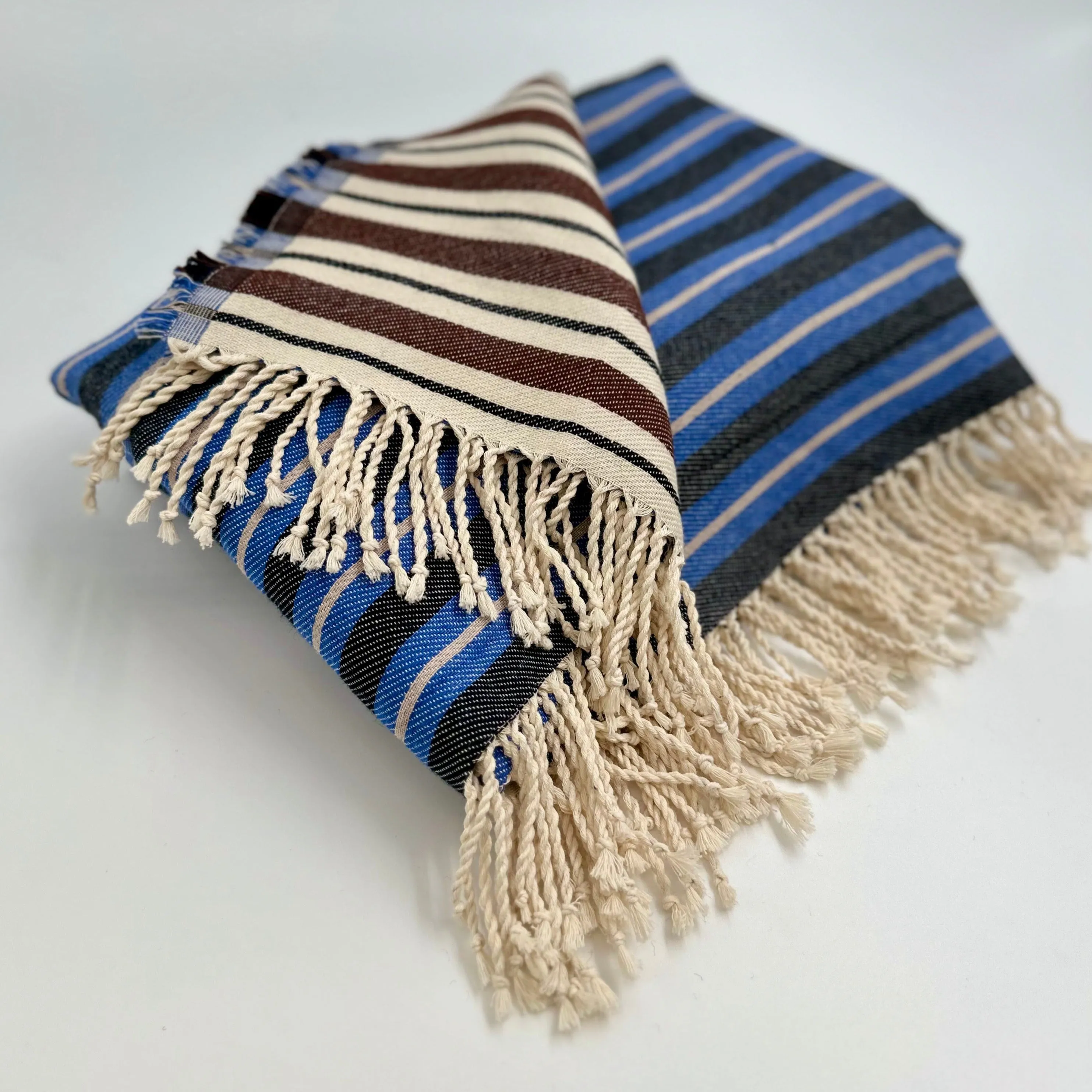 Colorful Picnic Throw Blankets 58" X 70"  3.5" Twisted Tassels