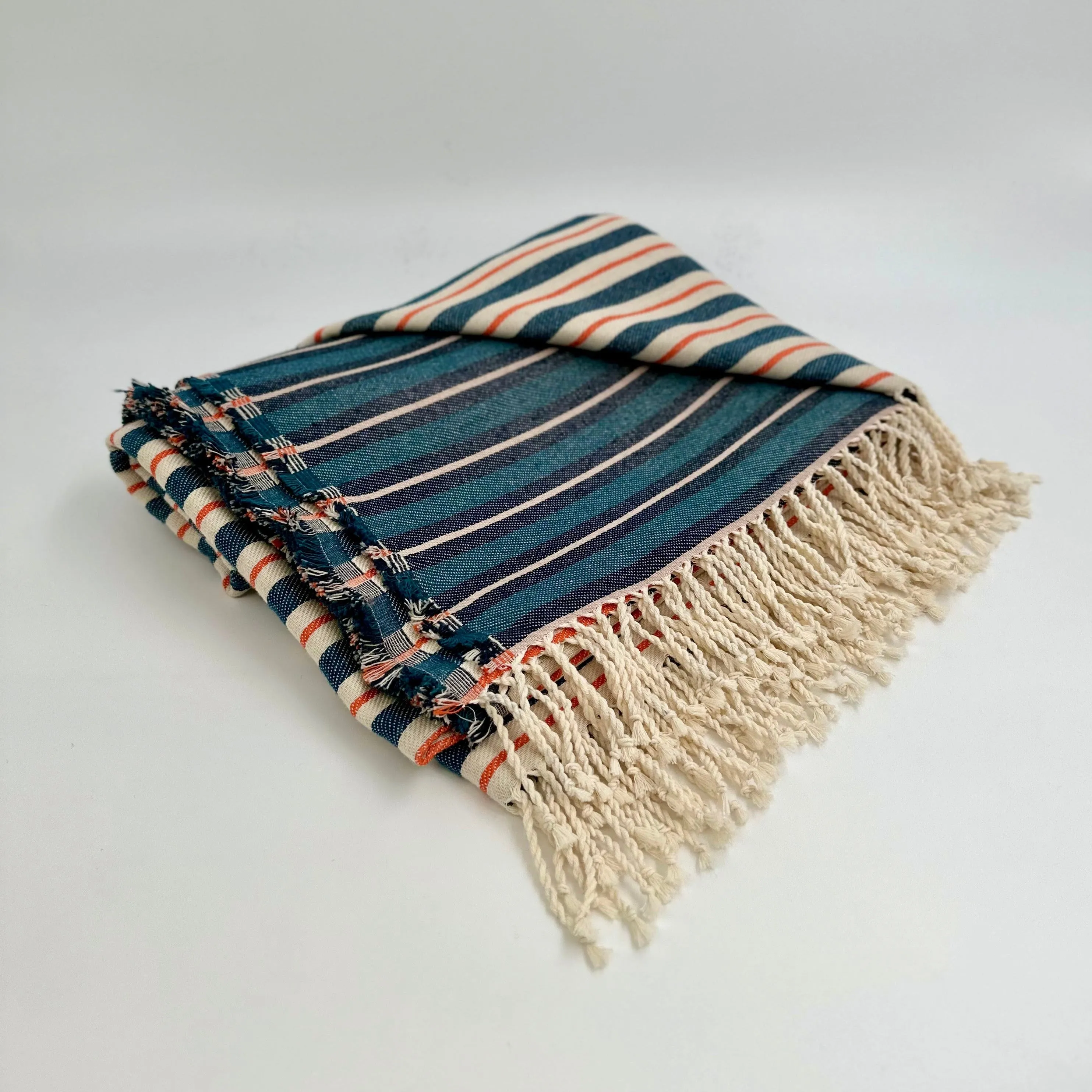 Colorful Picnic Throw Blankets 58" X 70"  3.5" Twisted Tassels