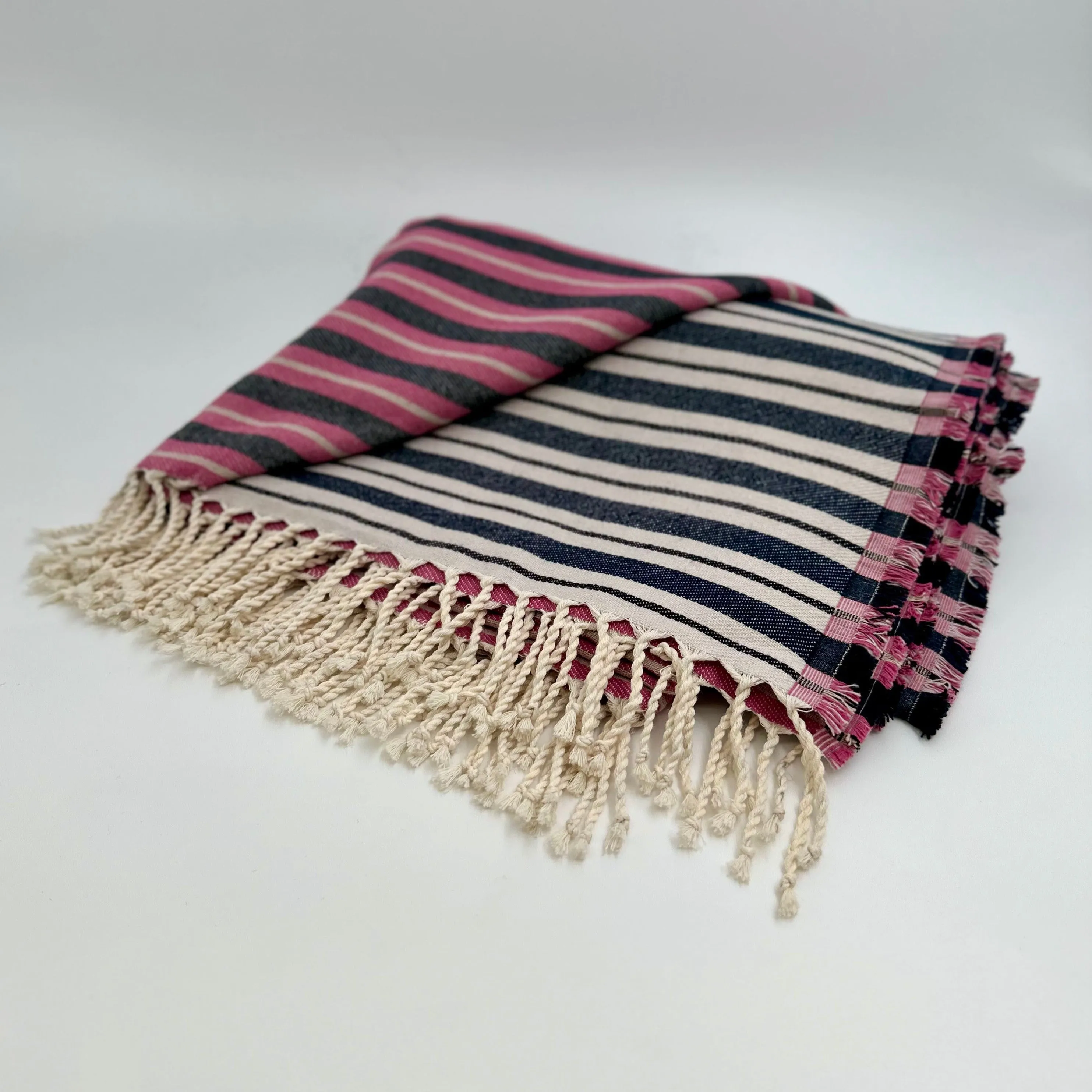 Colorful Picnic Throw Blankets 58" X 70"  3.5" Twisted Tassels