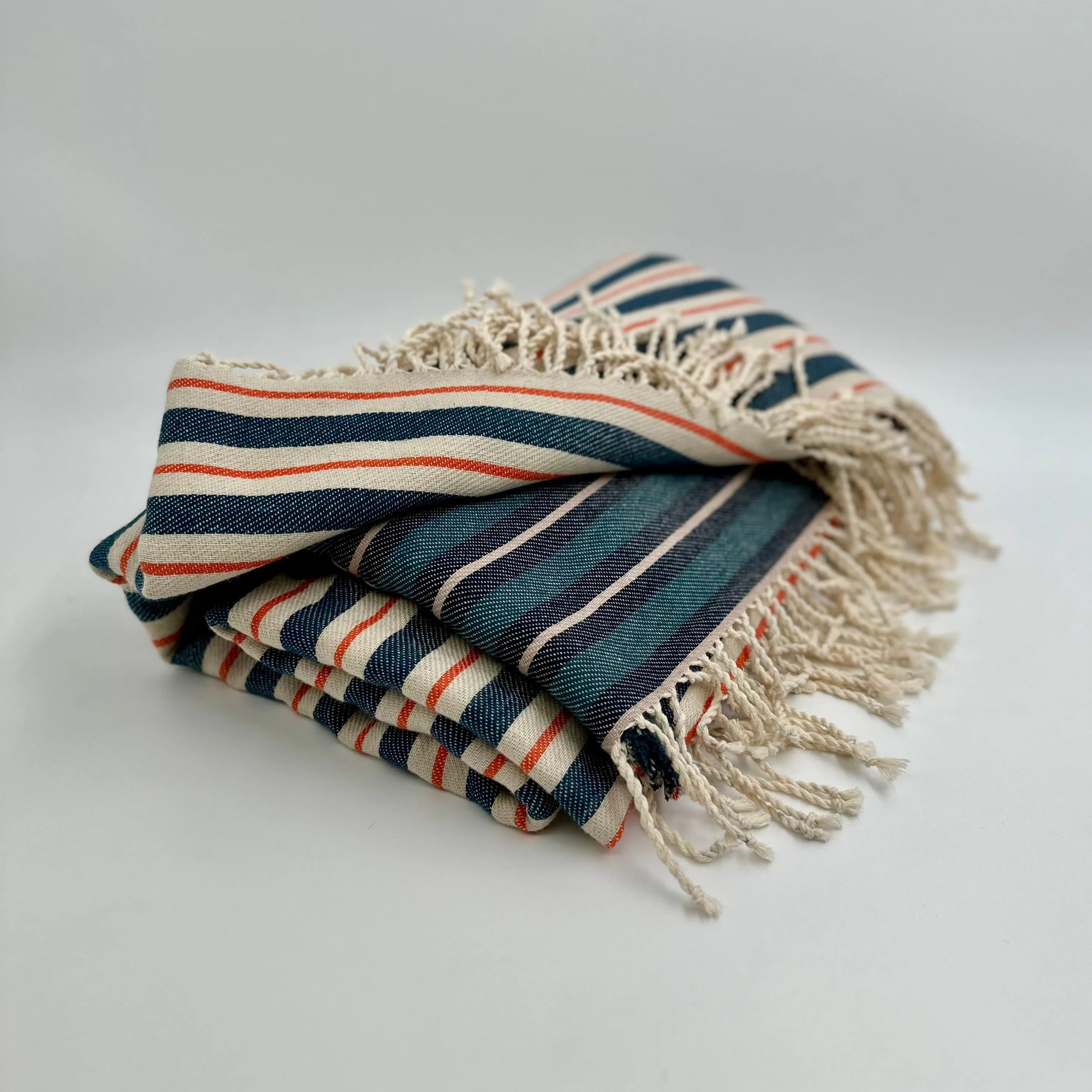 Colorful Picnic Throw Blankets 58" X 70"  3.5" Twisted Tassels