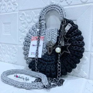 Custom mix "Fola" Spikes bag in Grey Swirl