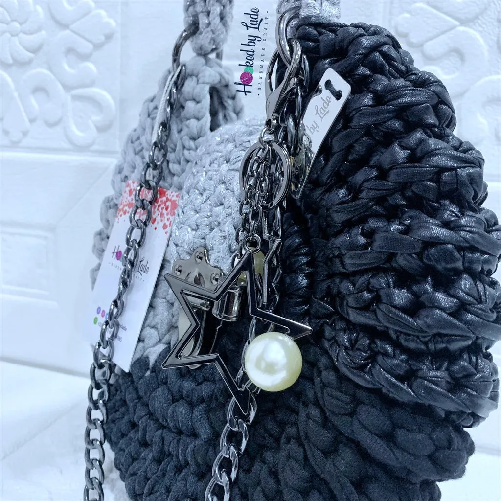 Custom mix "Fola" Spikes bag in Grey Swirl