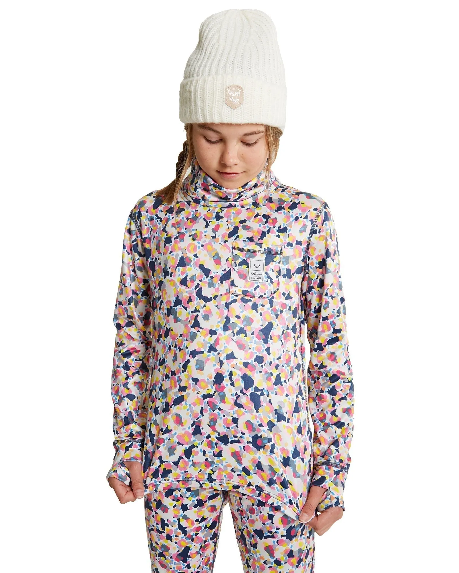 GIRLS CAPRI FUNNEL NECK
