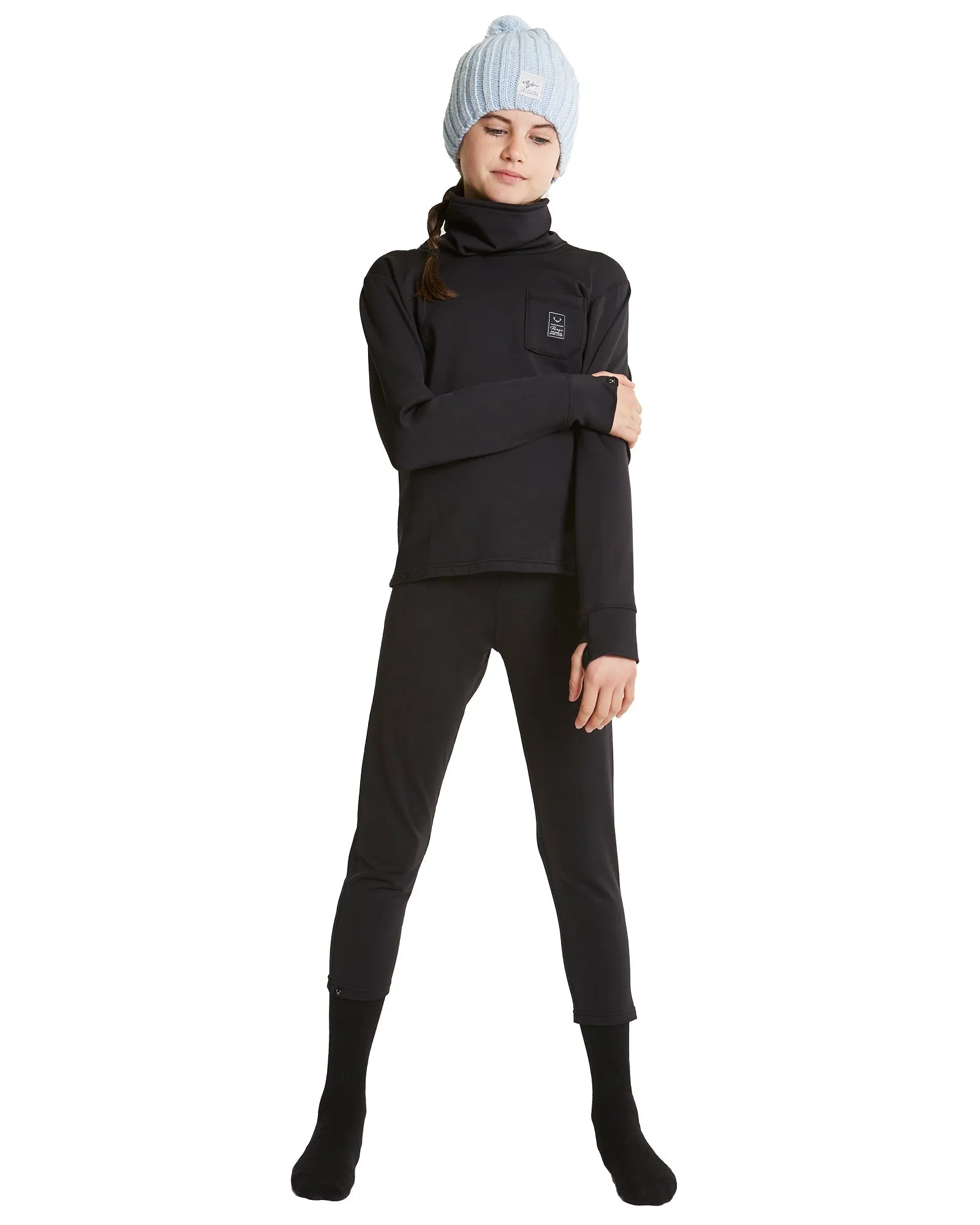 GIRLS CAPRI FUNNEL NECK