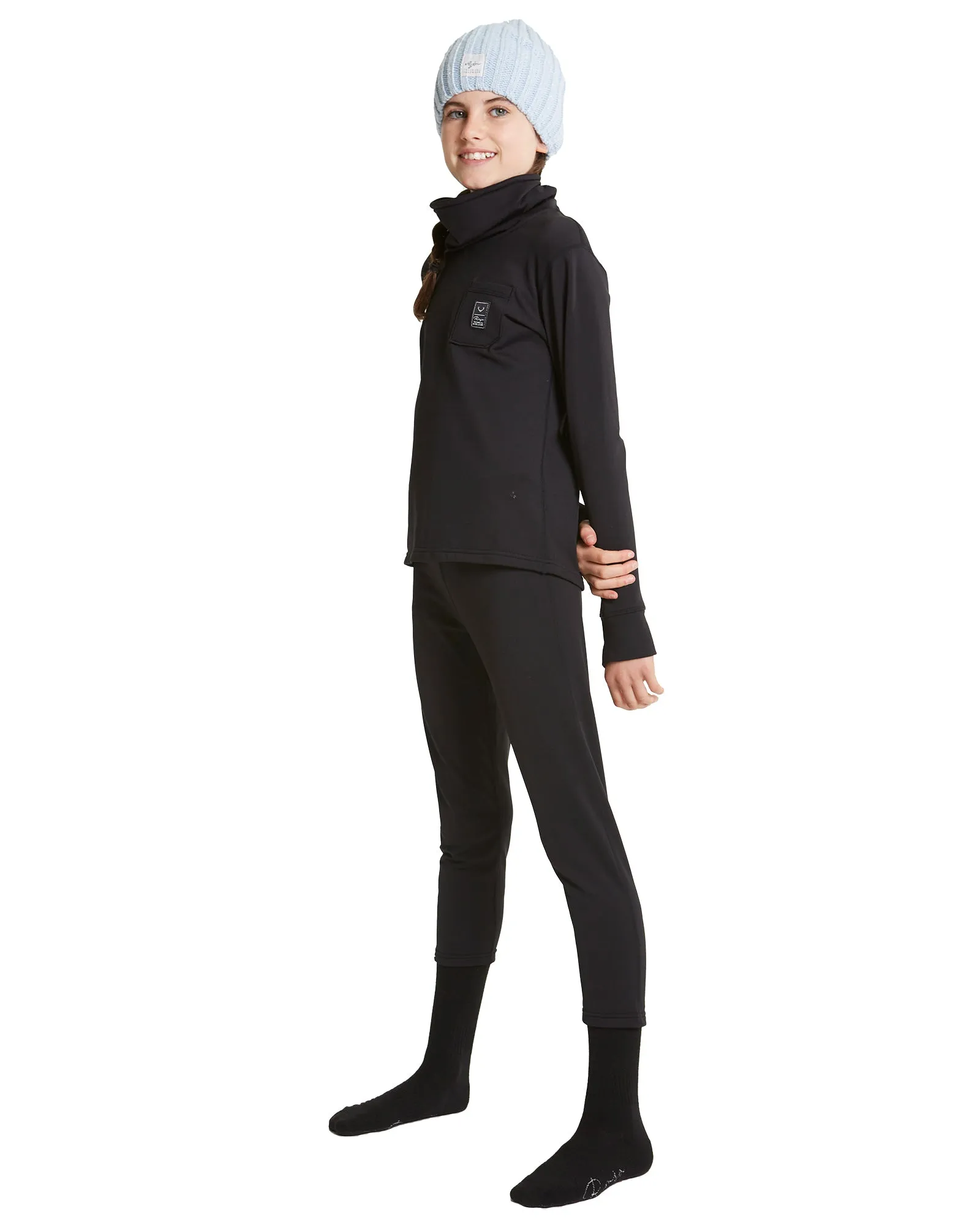GIRLS CAPRI FUNNEL NECK