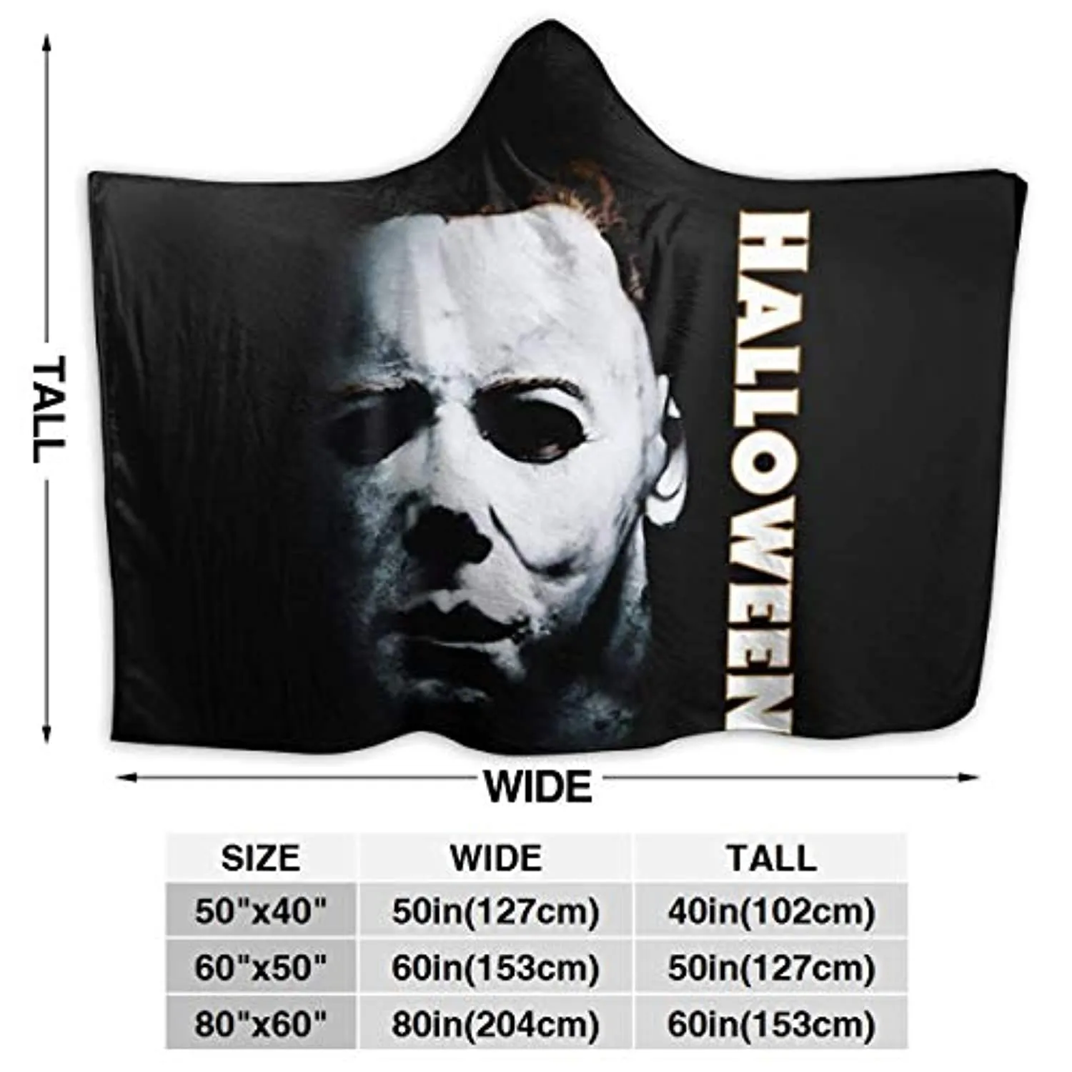 Horror Michael-Myers Hooded Blanket - Flannel Blanket