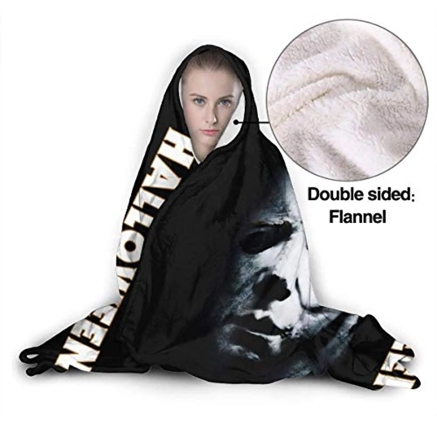 Horror Michael-Myers Hooded Blanket - Flannel Blanket