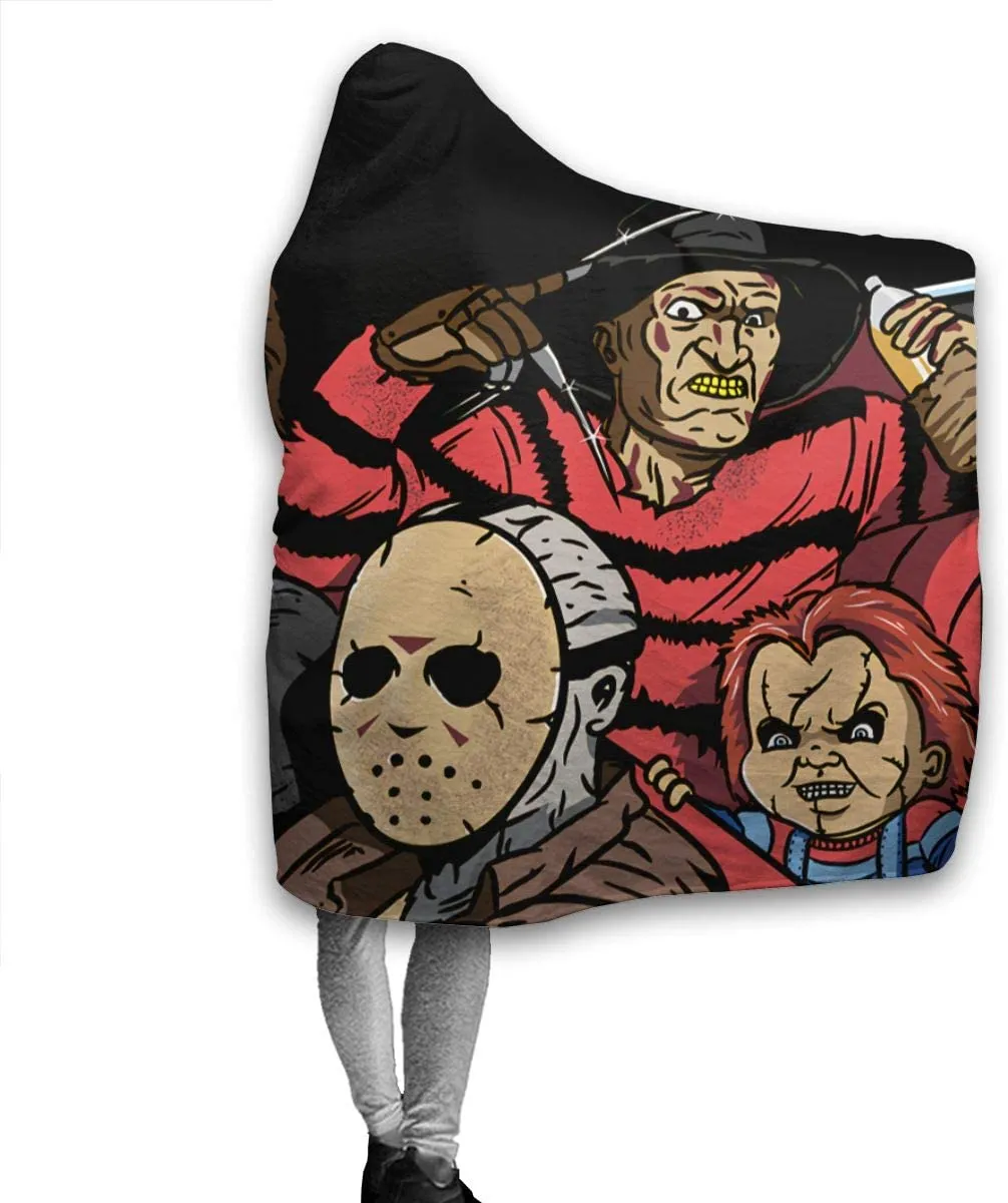 Horror Michael-Myers Hooded Blanket - Microfiber Bedding Fluffy Blanket