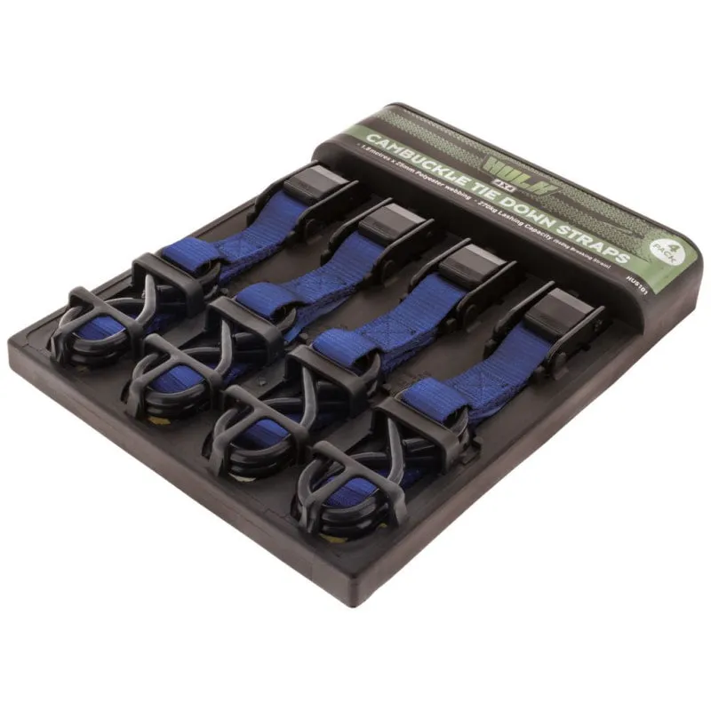 Hulk Cambuckle Tie Down Straps | Pack of 4