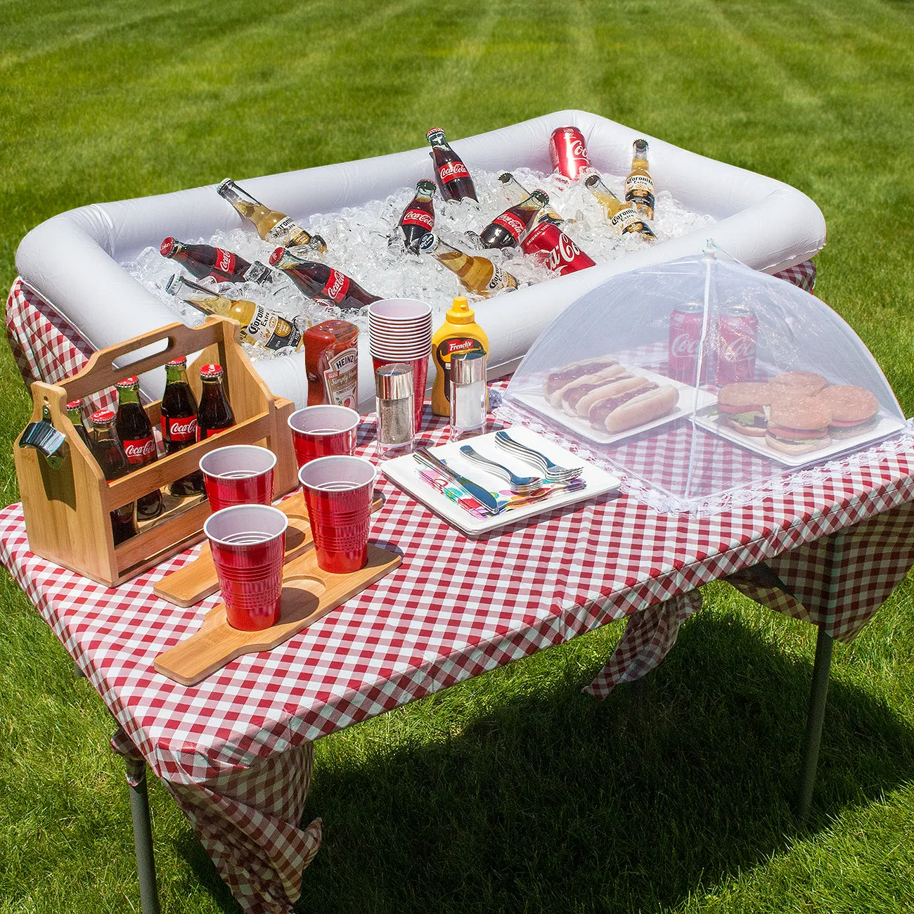 Inflatable Serving Bar and Food Cover Umbrellas