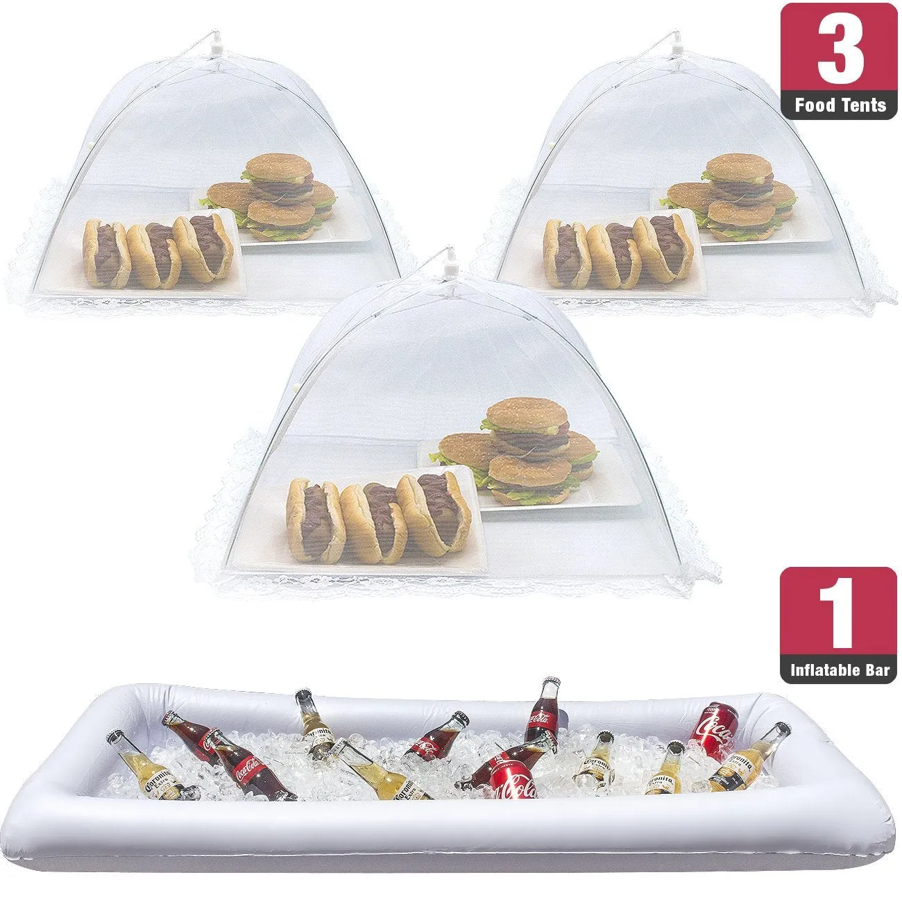 Inflatable Serving Bar and Food Cover Umbrellas