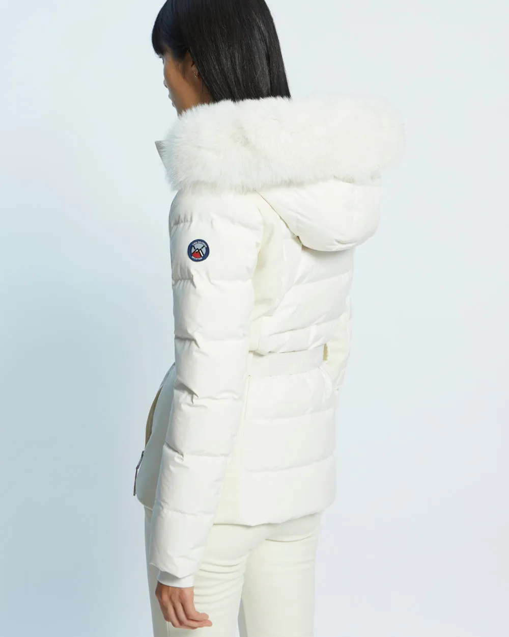 Jacket Skiwear Fabric/Lg Hair Lamb - Snow