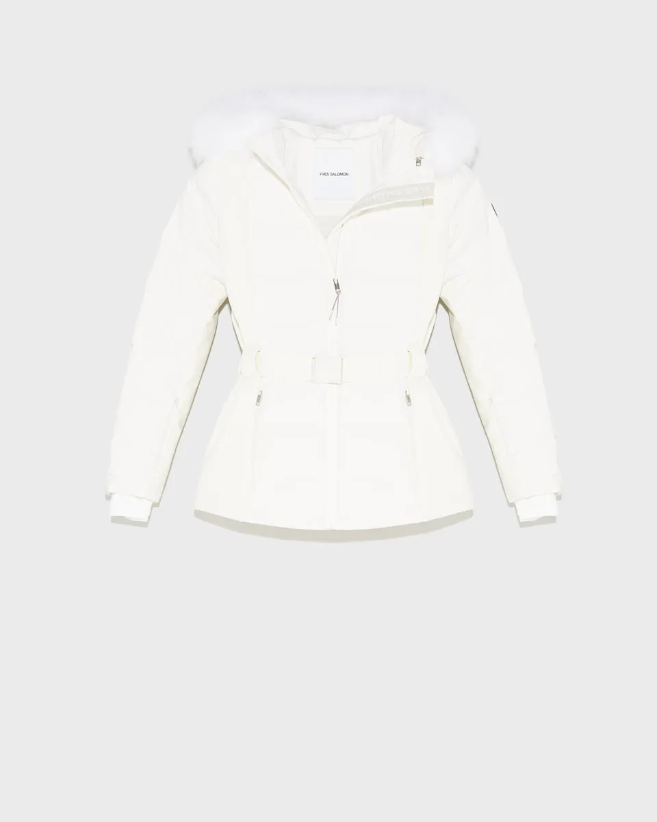 Jacket Skiwear Fabric/Lg Hair Lamb - Snow