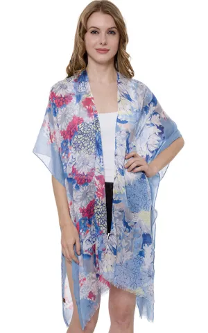 JP1411 Floral Printed Cover-Up Kimono