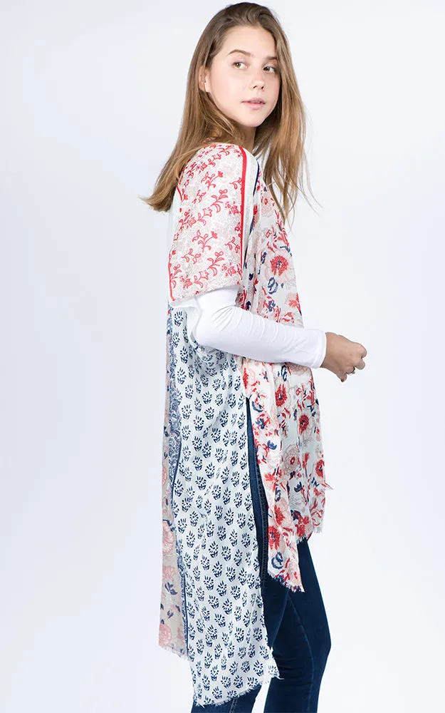 KP1C51 Floral Printed Kimono
